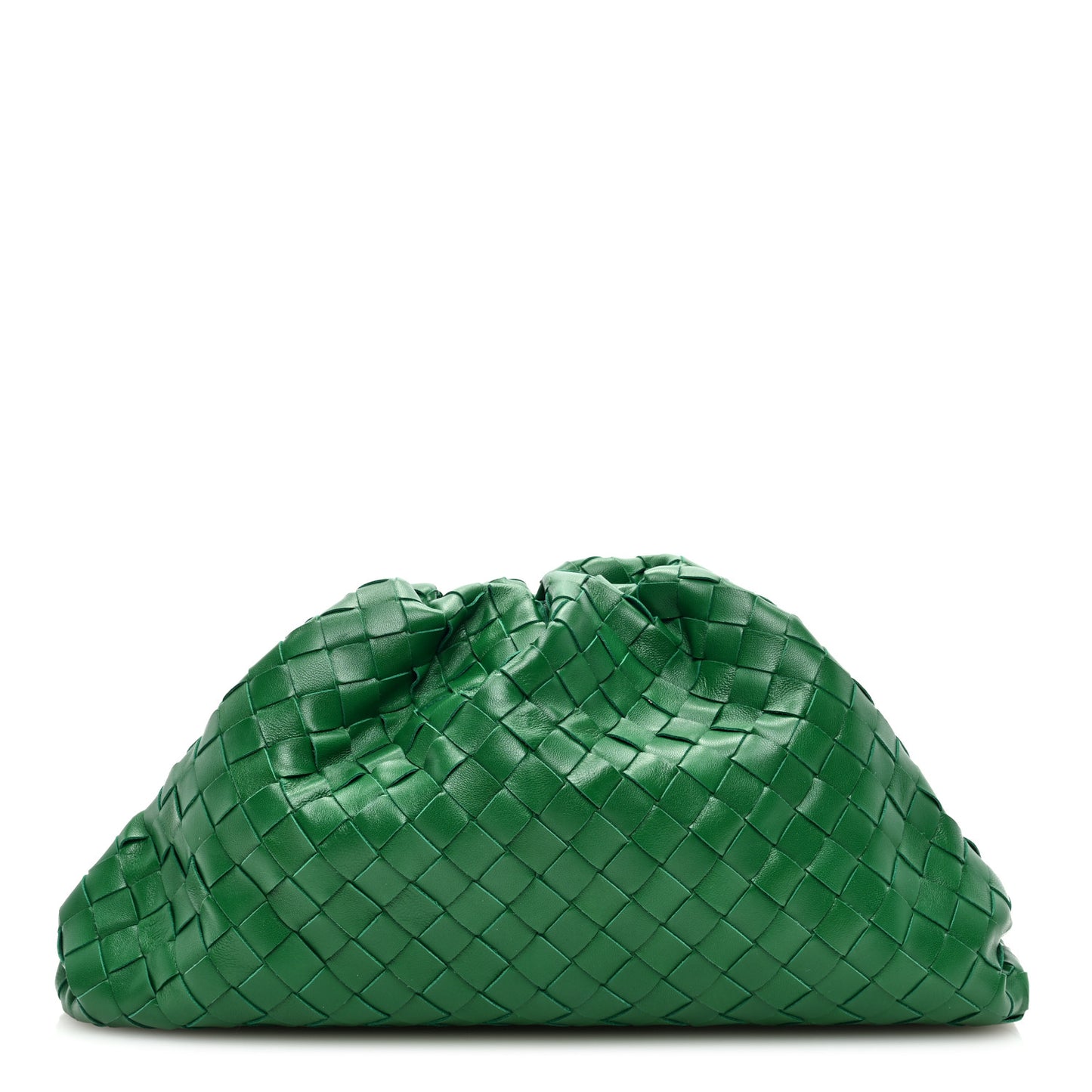 Nappa Maxi Intrecciato The Pouch Oversized Clutch Racing Green