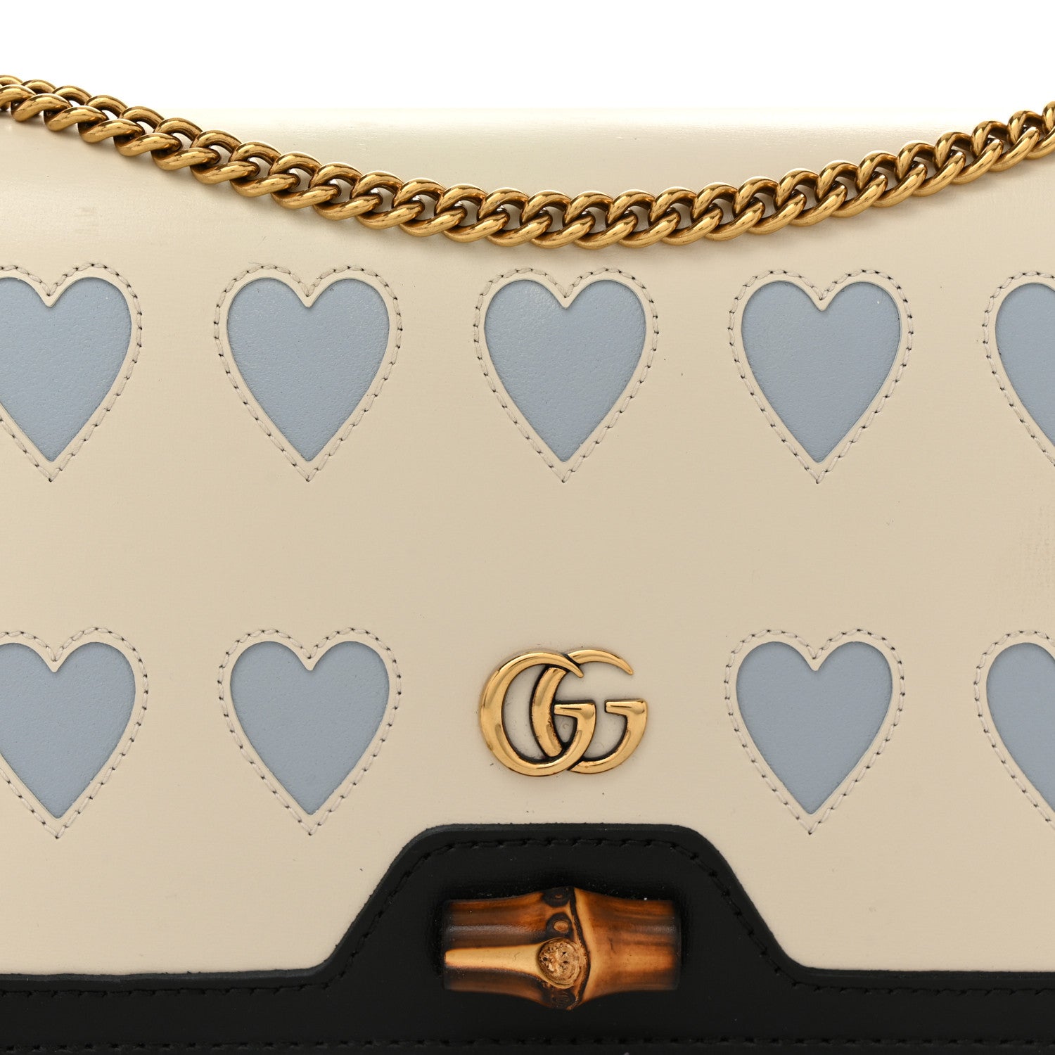 Gucci Calfskin Lovelight Mini Diana Chain Bag Mystic White Paradise Cloude 8 of 11