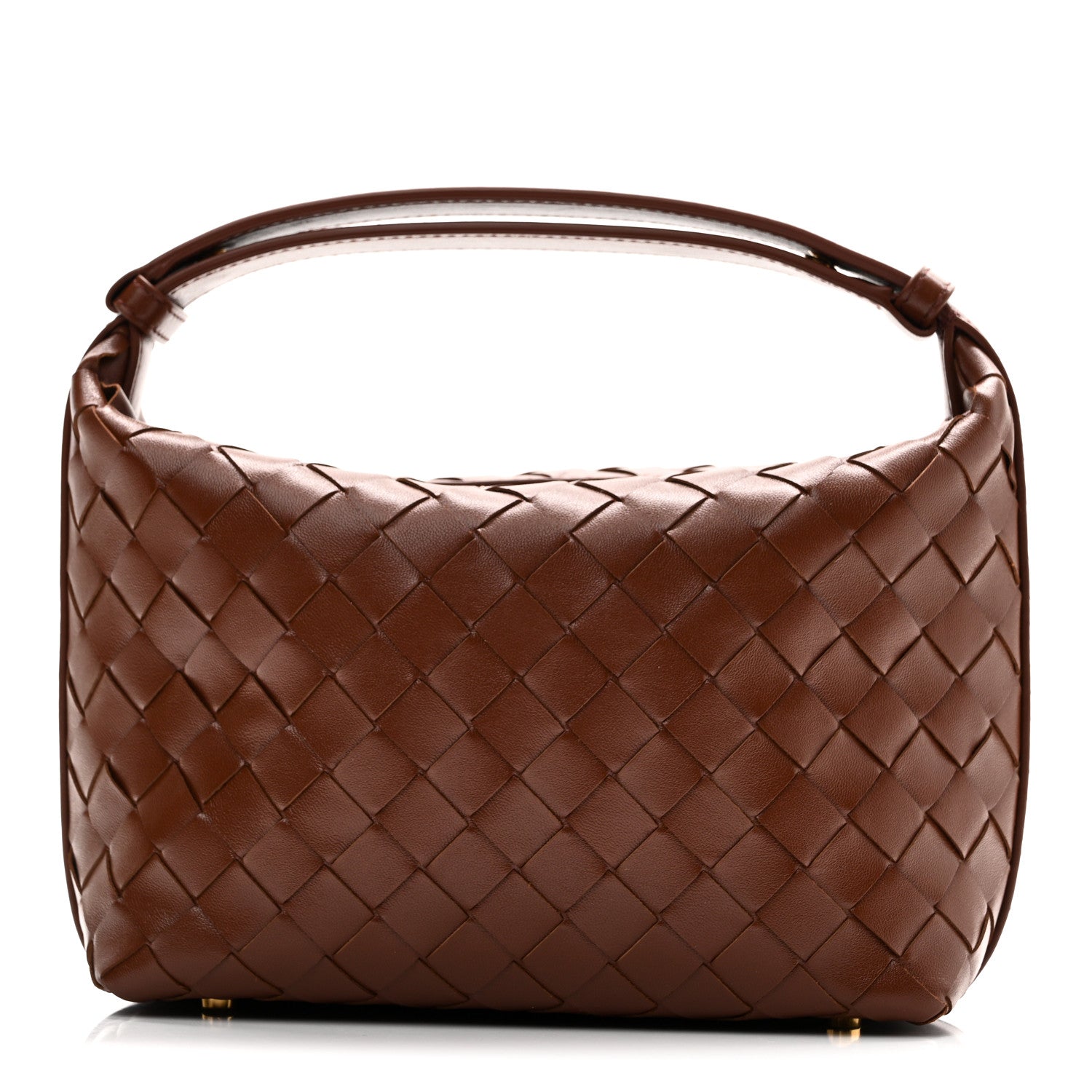 Bottega Veneta Calfskin Nappa Intrecciato Mini Wallace Sapele