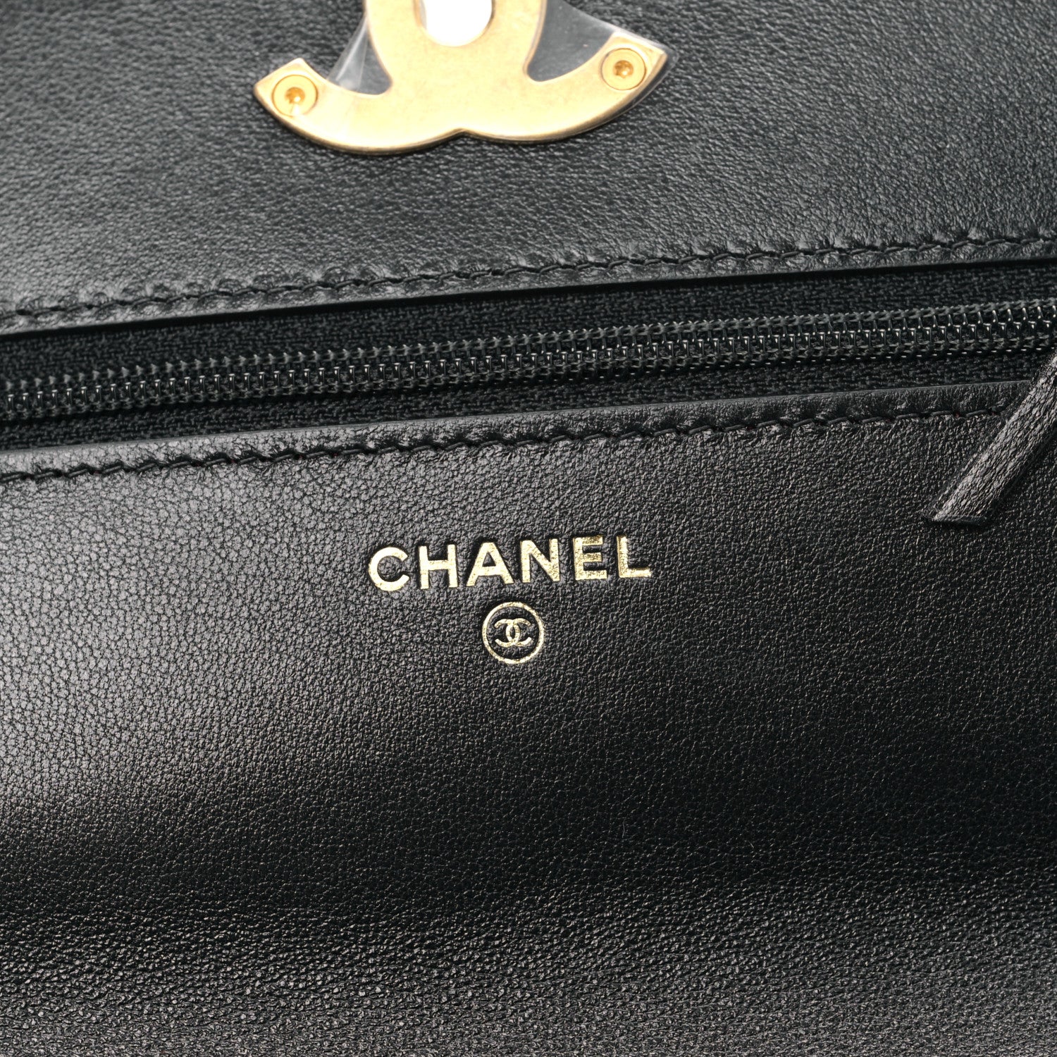 Chanel Lambskin Quilted Chanel 19 Wallet On Chain WOC Black 6 of 11
