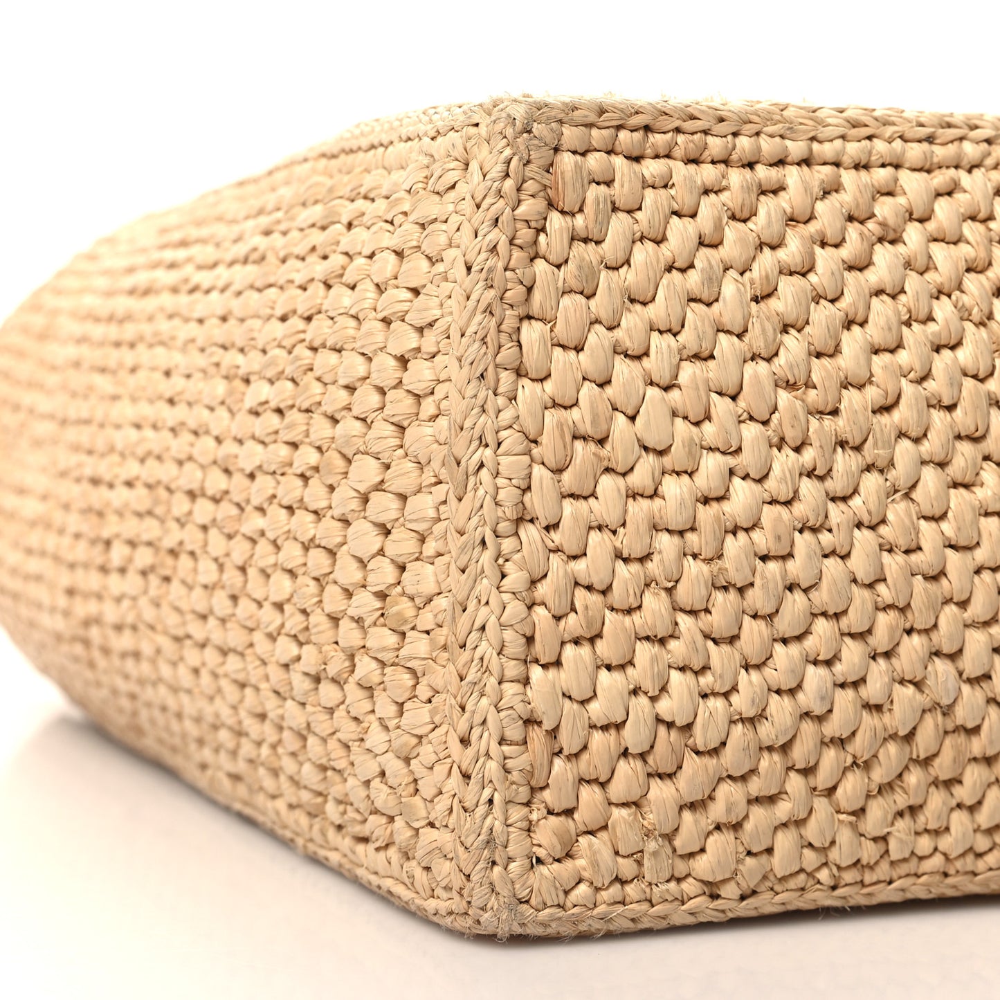 Raffia Small Paulas Ibiza Logo Tote Natural Tan