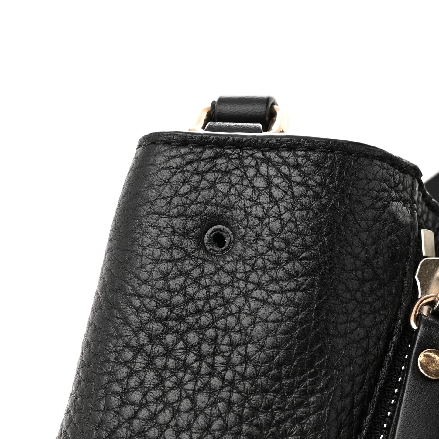 Grainy Calfskin House Check Medium Maidstone Black