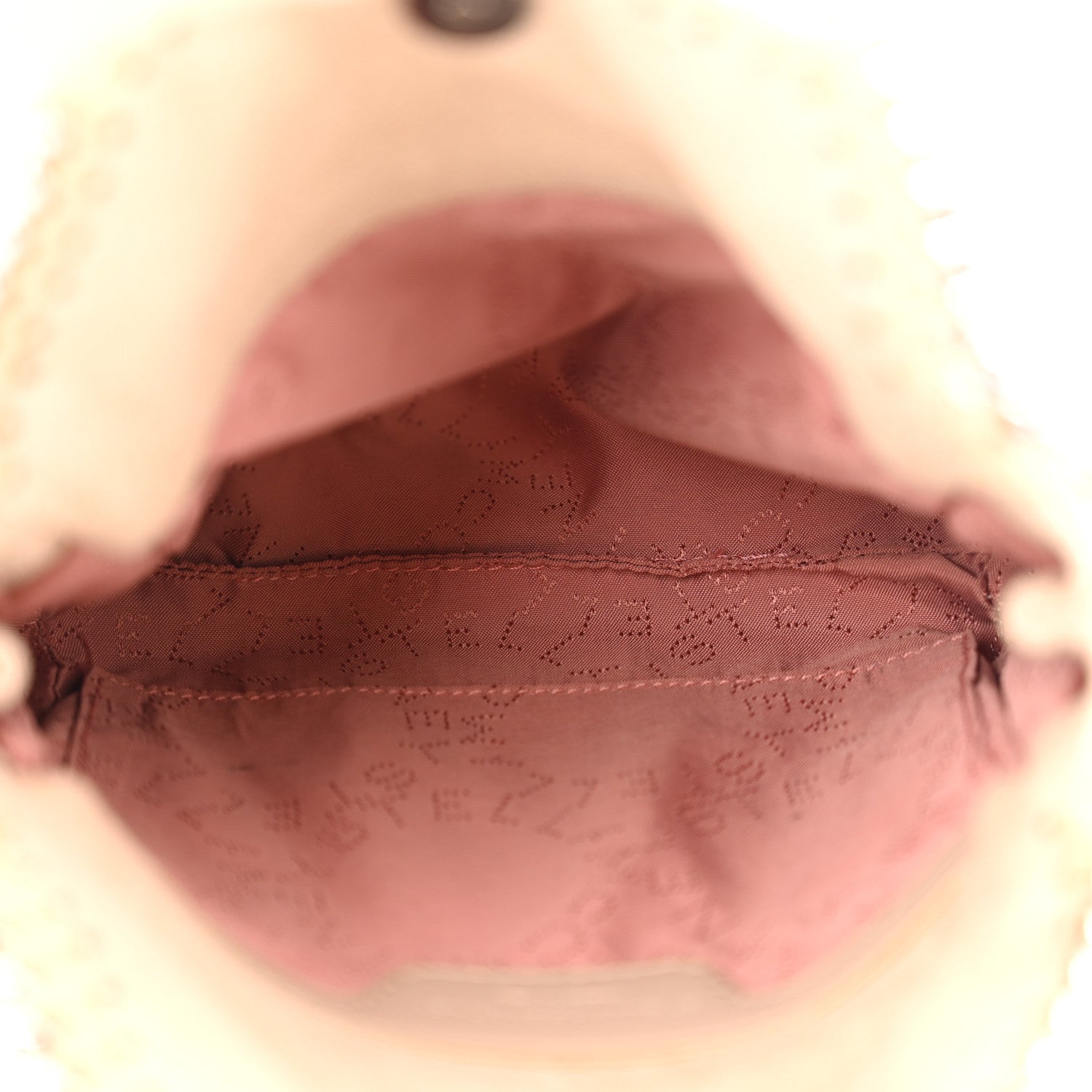 Stella McCartney Shaggy Deer Tiny Falabella Fold Over Cream 5 of 10