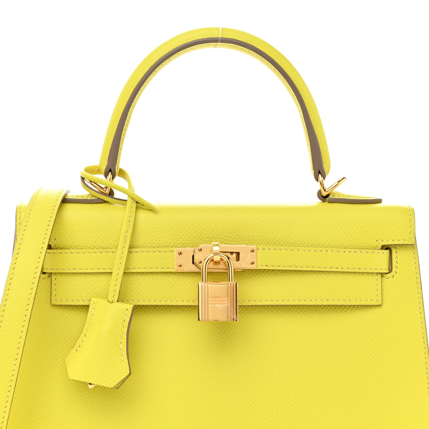 Hermes Epsom Kelly Sellier 25 Lime 8 of 14