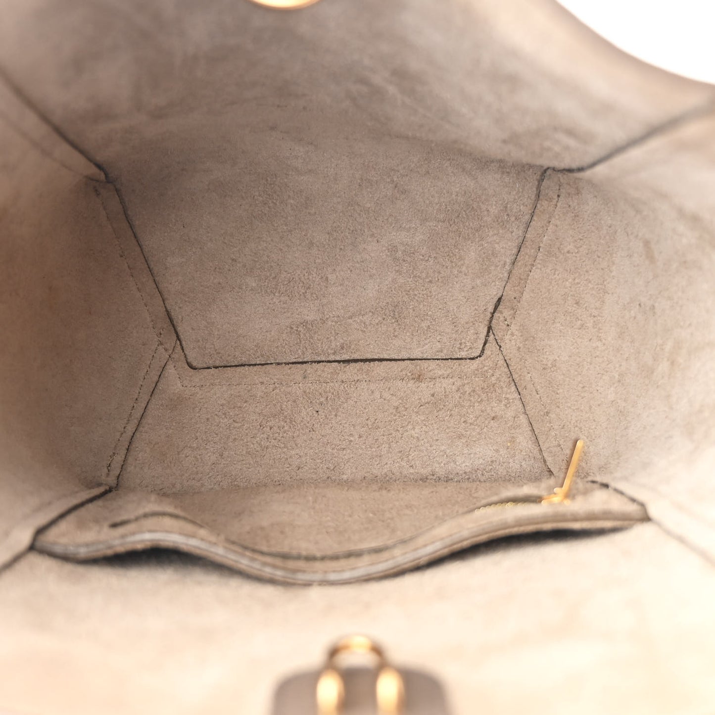 Soft Grained Calfskin Small Sangle Bucket Bag Taupe