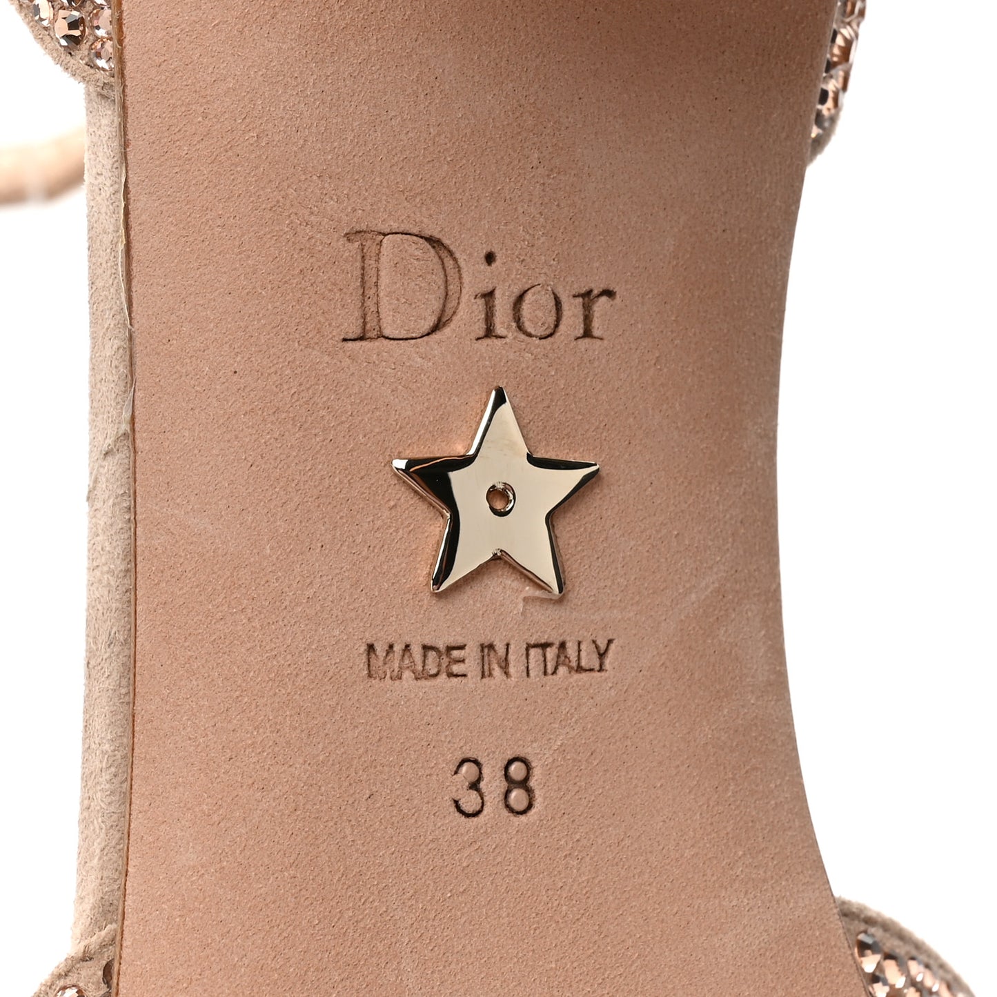 Suede Calfskin Strass Pearl Dior Rose Pumps 38