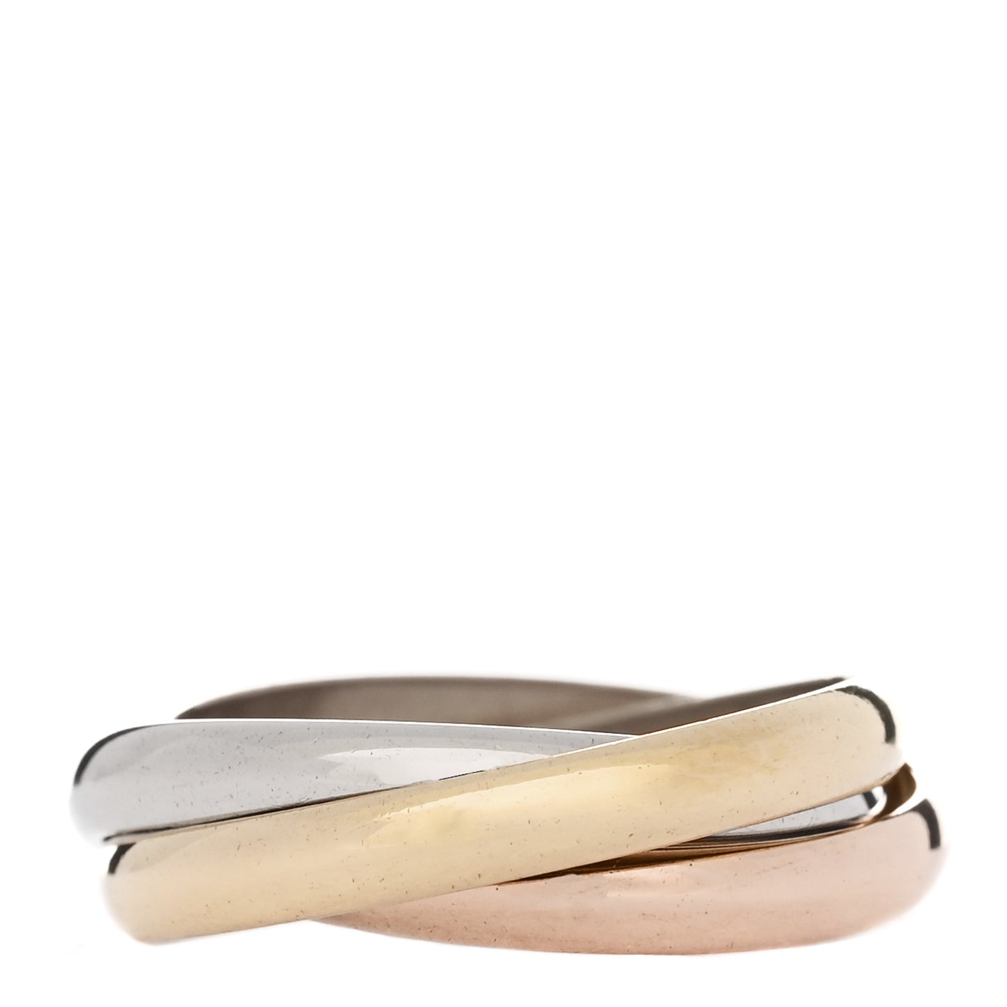 18K Pink Yellow White Gold Small Trinity Ring 51 5.75