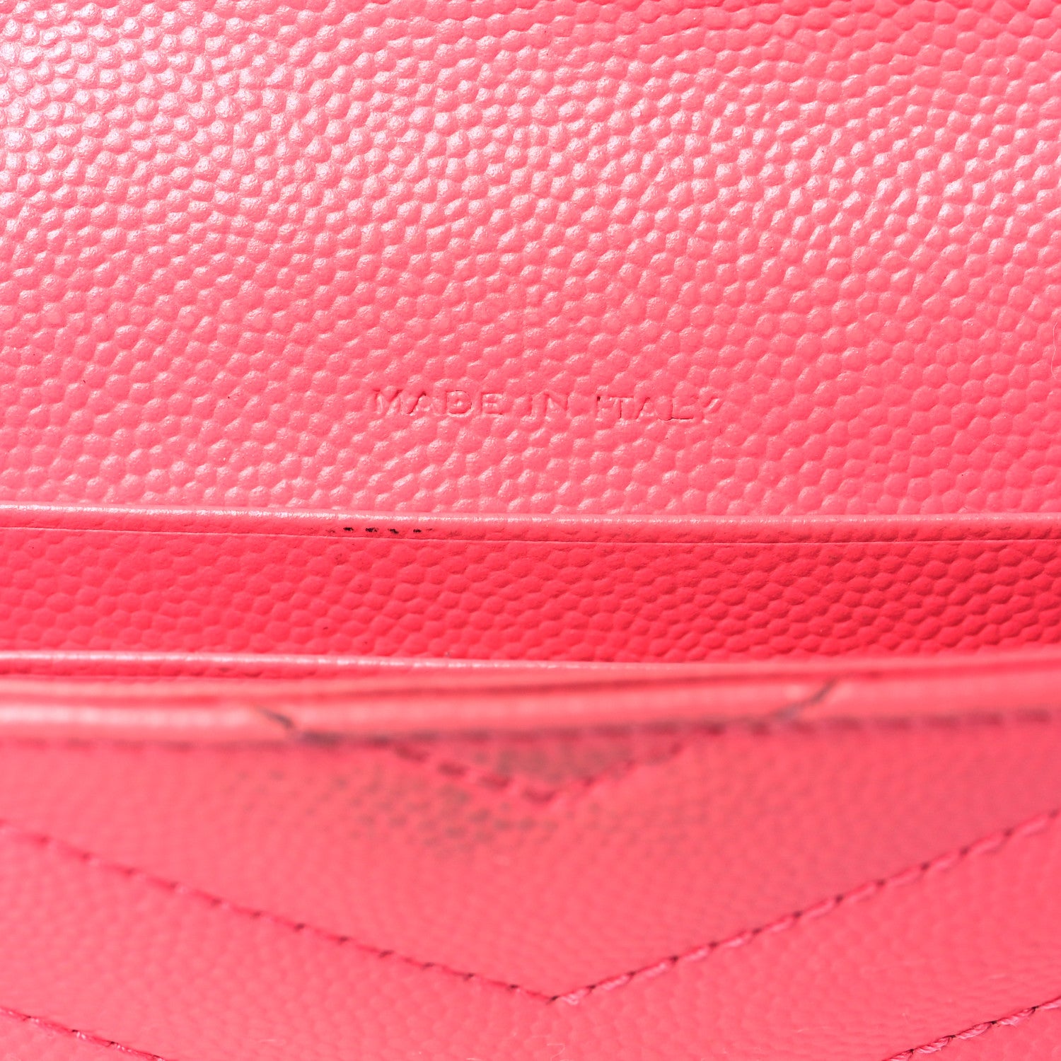 Saint Laurent Grain De Poudre Matelasse Chevron Small Monogram Envelope Wallet Rose Clair 7 of 16