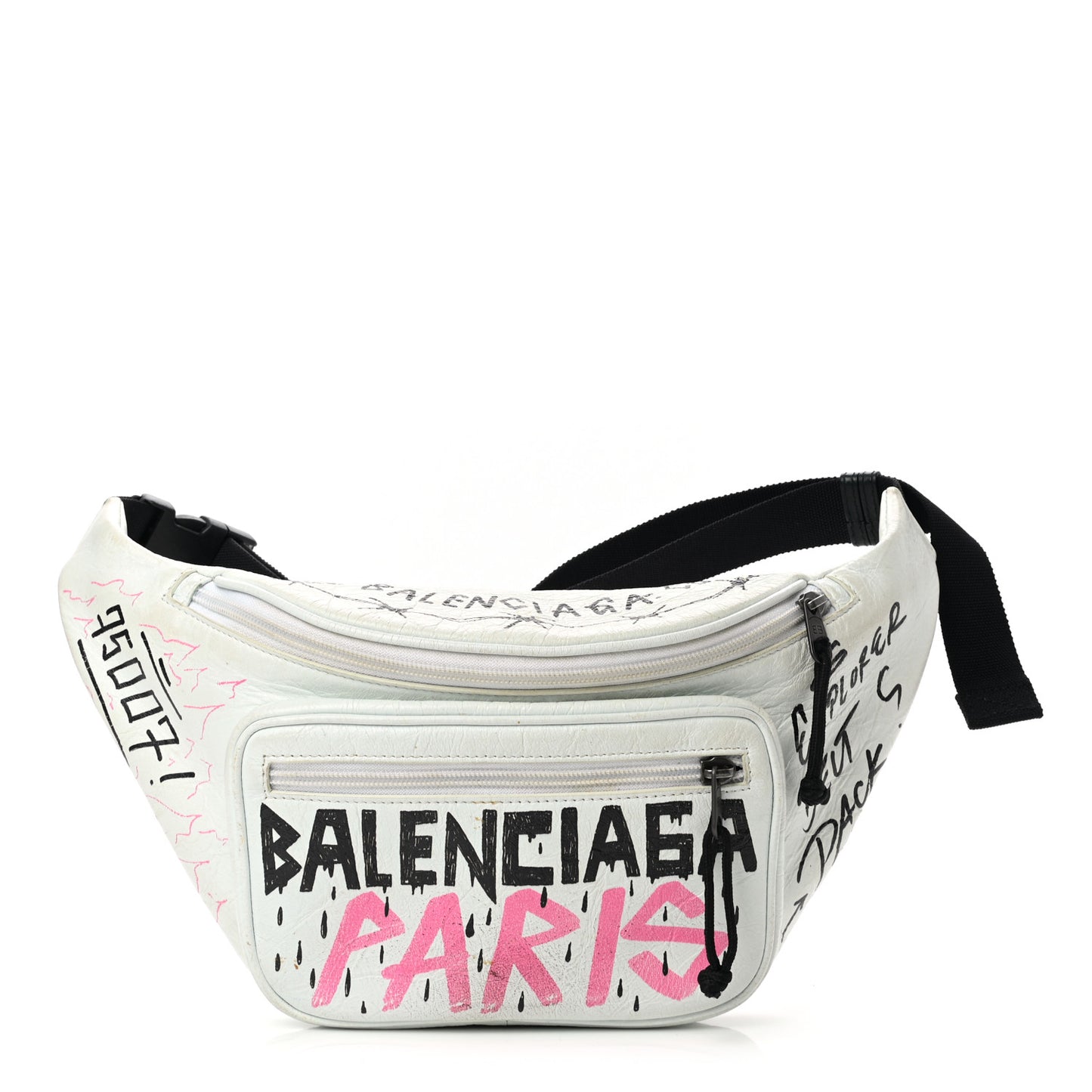 Agneau Arena Graffiti All Over Explorer Belt Bag White Multicolor