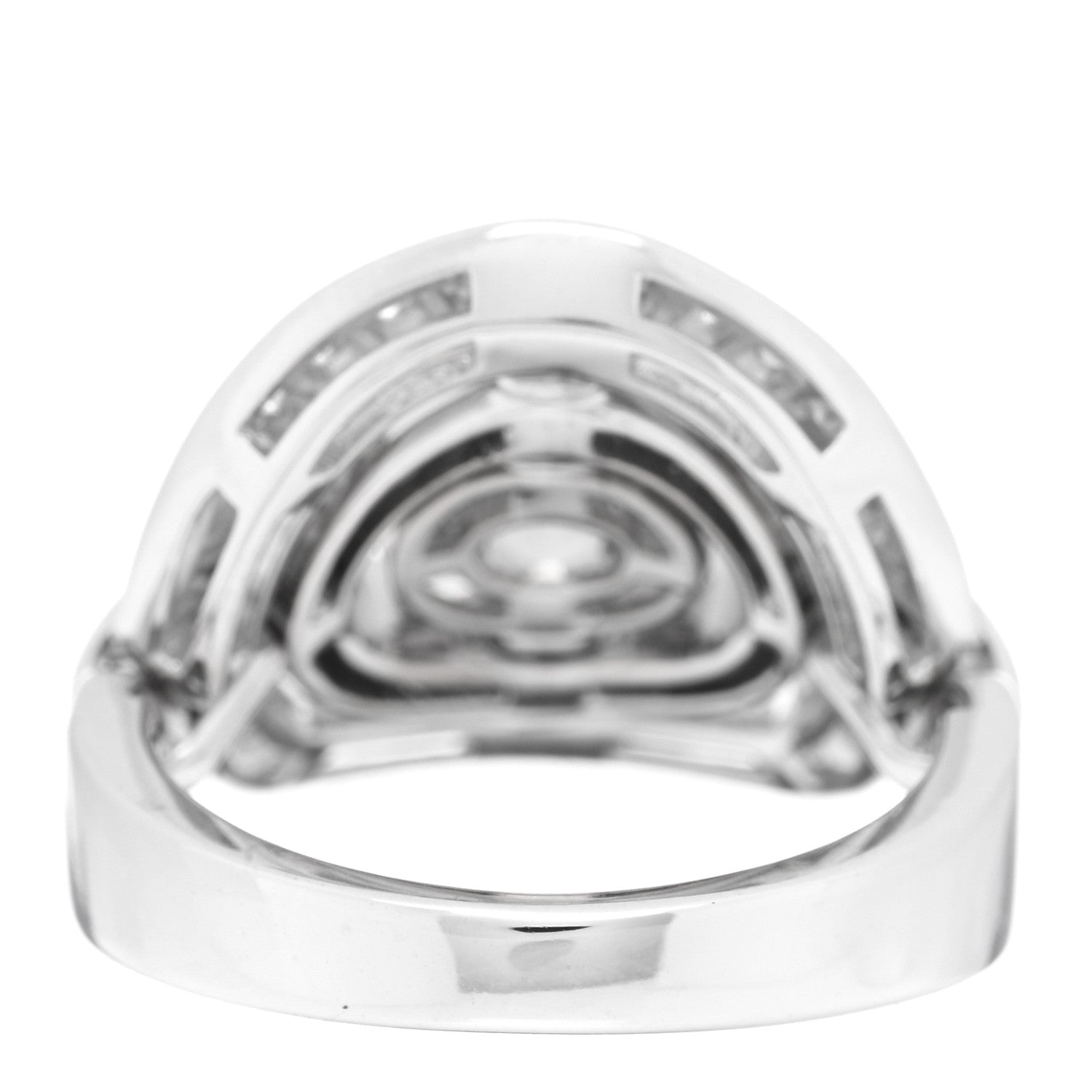Bulgari 18K White Gold Diamond Astrale Oval Ring 51 5.75 3 of 4