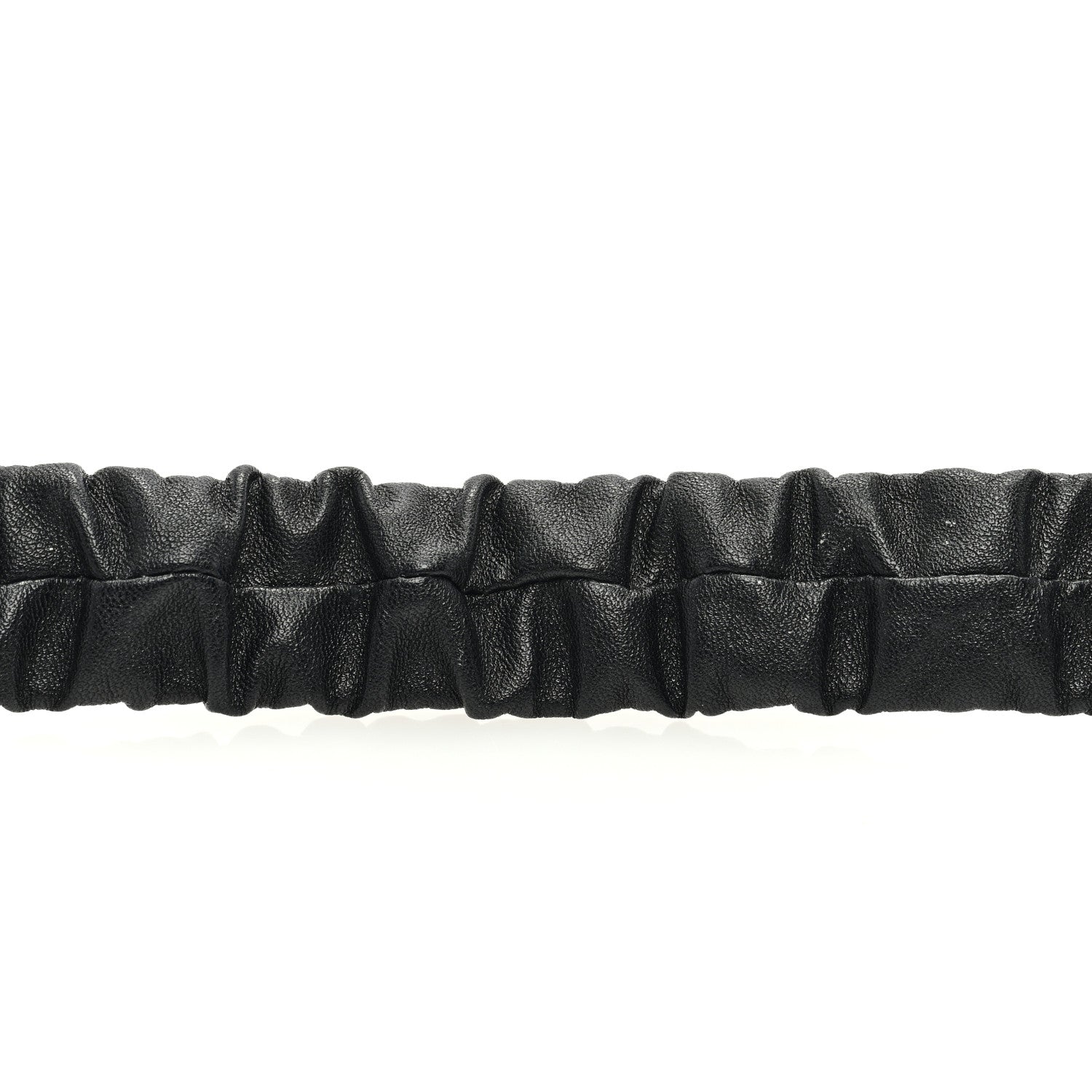 Chanel Lambskin Ruched Enamel CC Belt 85 34 Black White 4 of 4