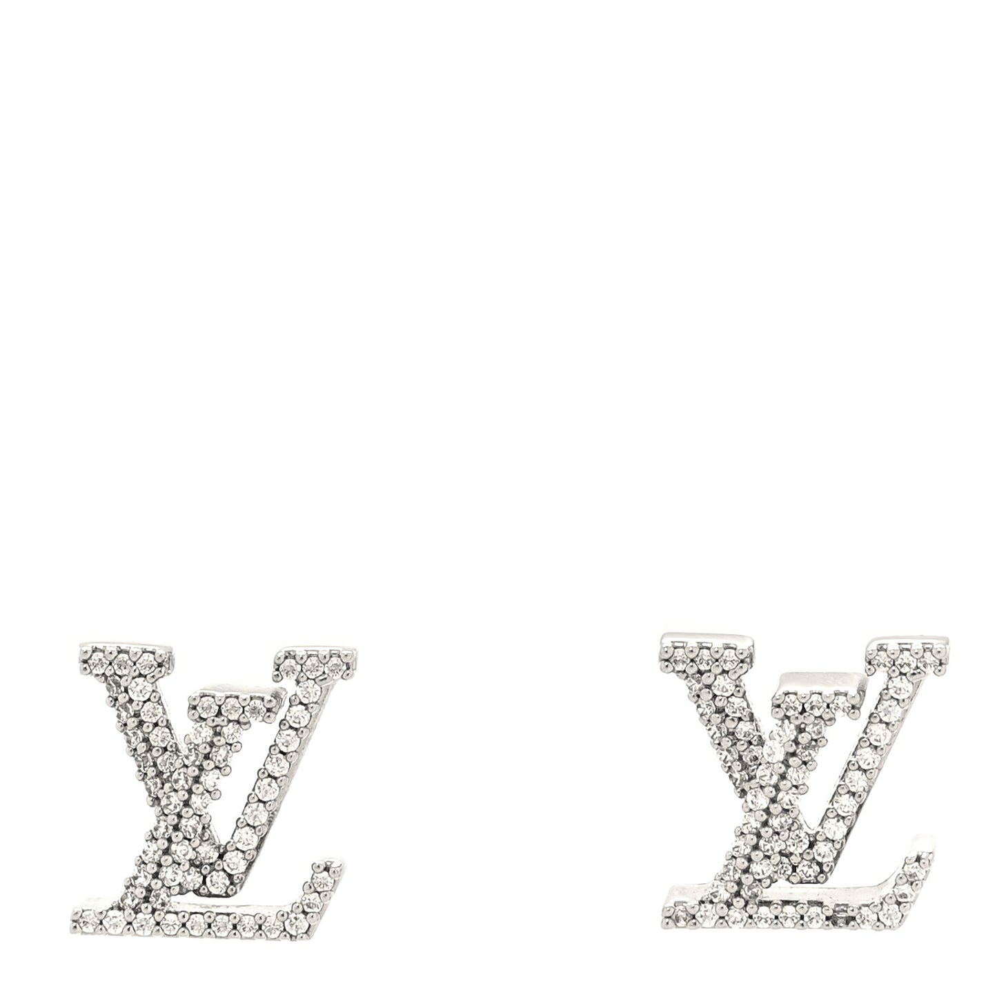 Crystal LV Iconic Earrings Silver