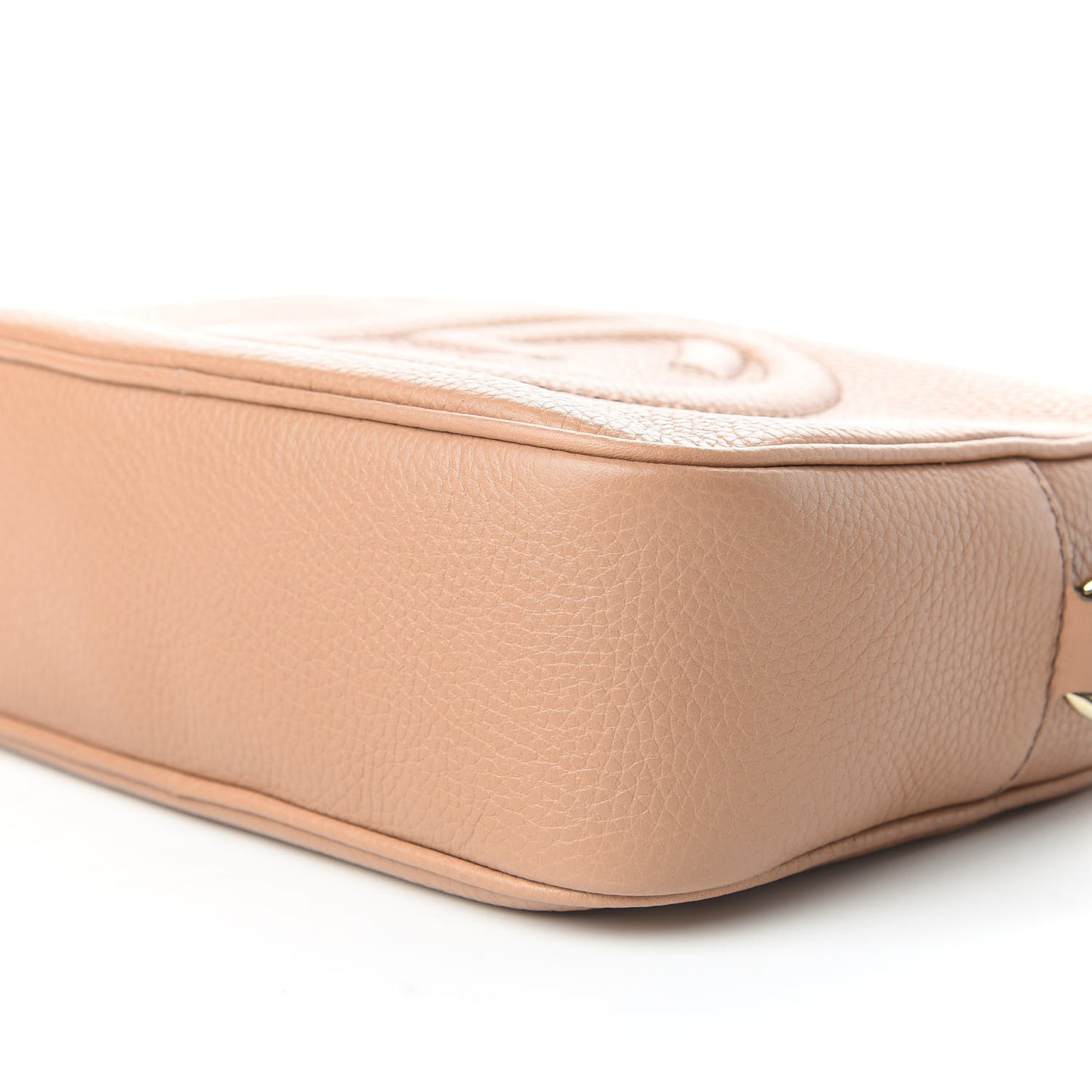 Pebbled Calfskin Small Soho Disco Bag Camelia