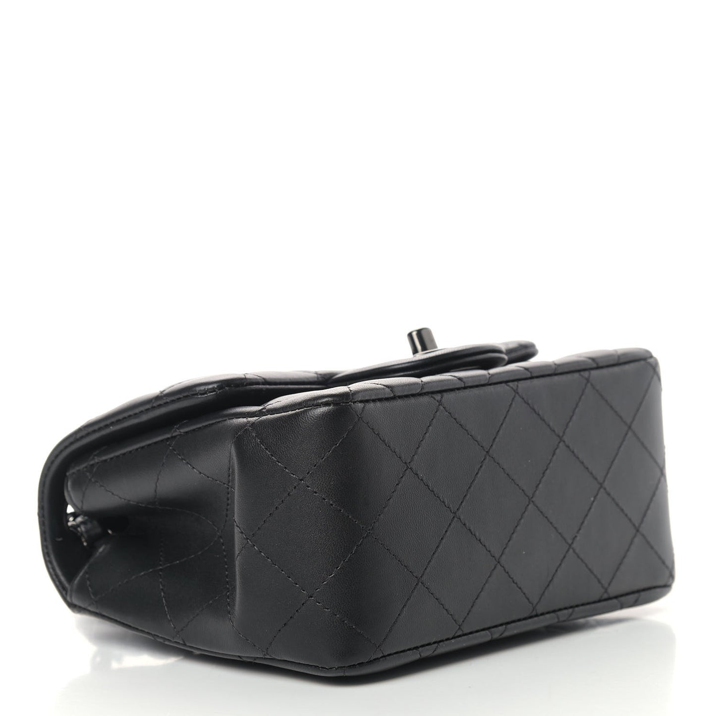 Lambskin Quilted Mini Square Flap So Black