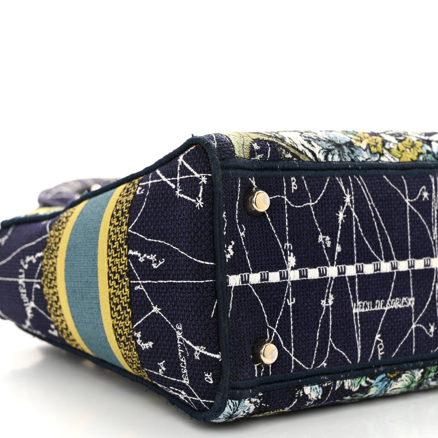 Canvas Embroidered Zodiac Medium Lady D-Lite Blue Multicolor