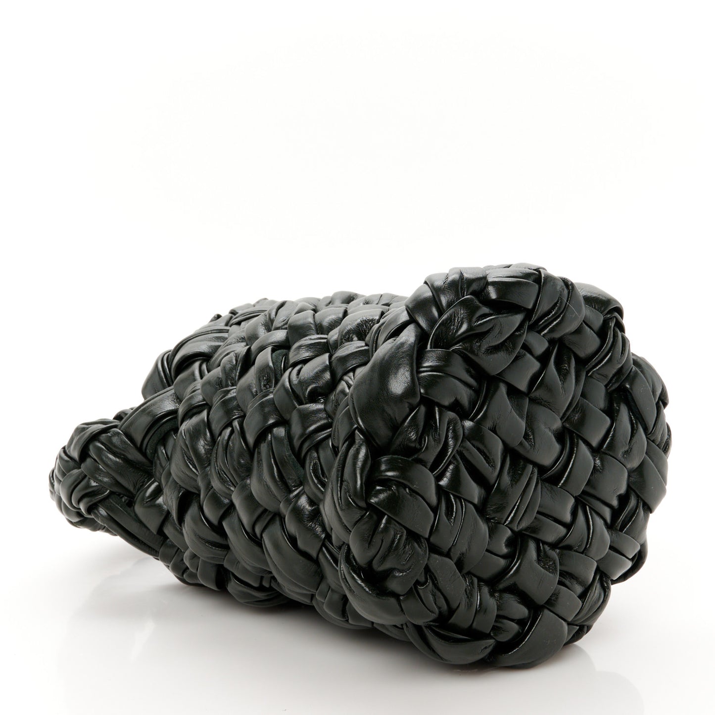 Calfskin Intrecciato Kalimero Bucket Bag Dark Green