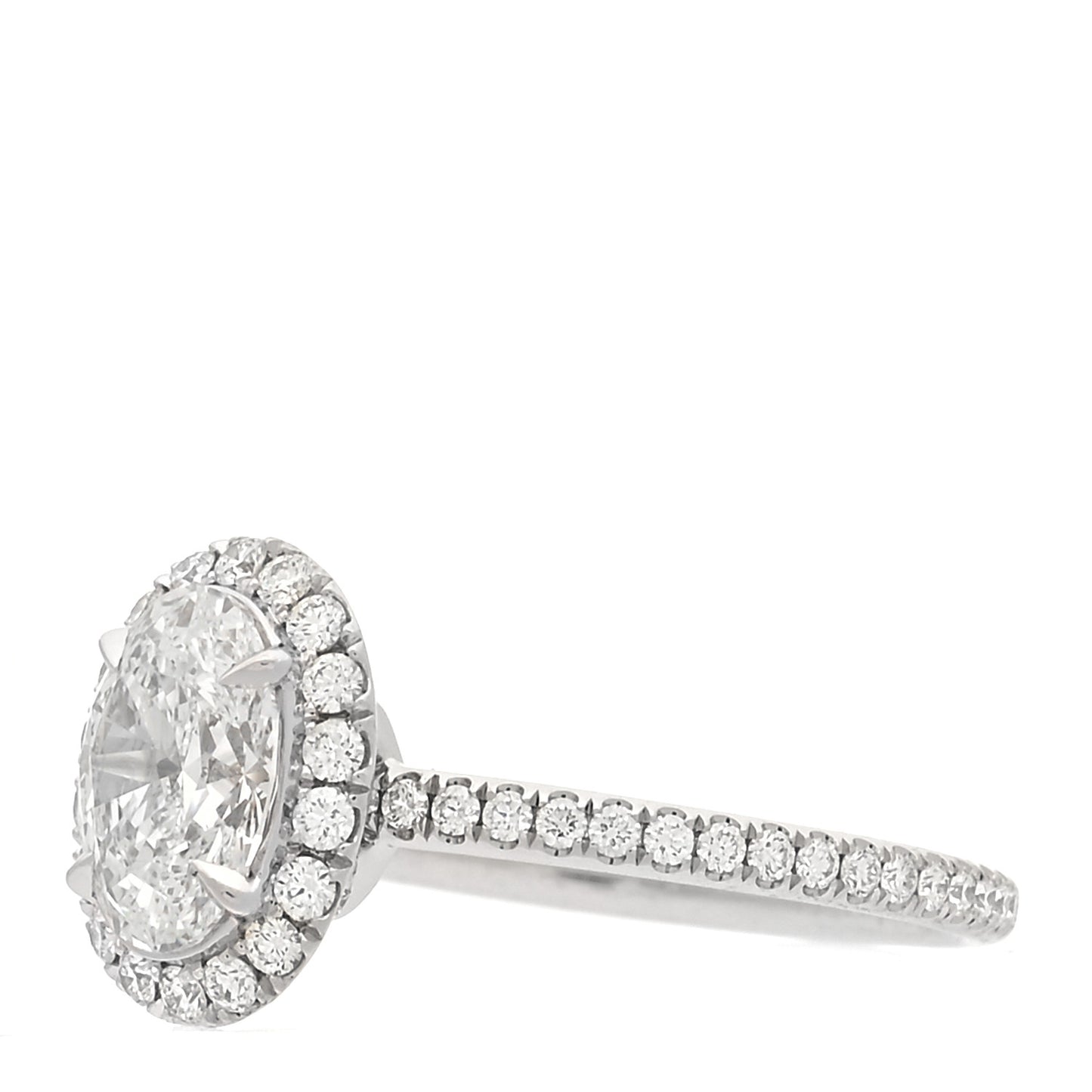 Platinum Diamond 1.10ct The One Oval Shaped Micropave Engagement Ring 50 5.5