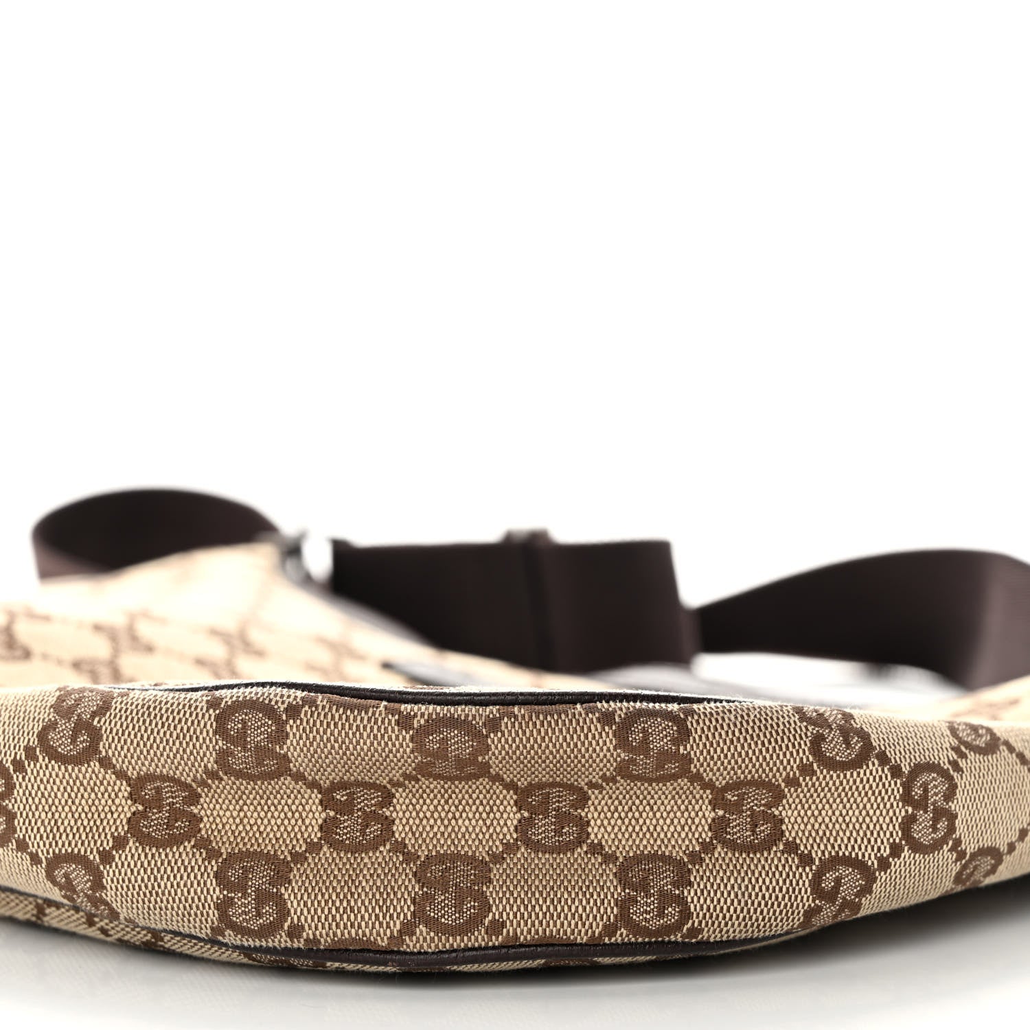 Gucci Monogram Medium Half Moon Hobo Dark Brown 10 of 10