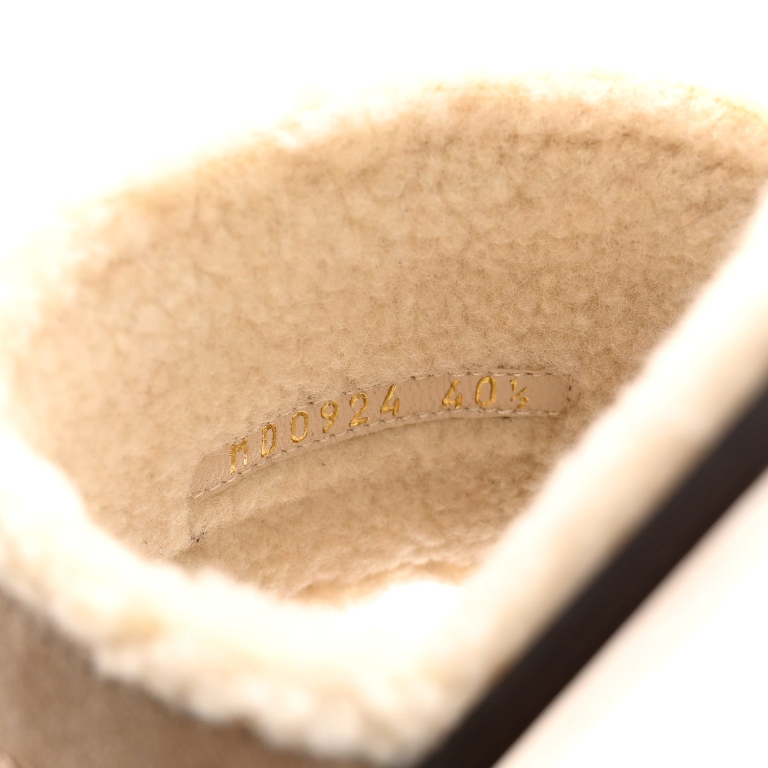 Christian Dior Suede Goatskin Shearling Embroidered Dway Slide Sandals 40.5 Cookie 9 of 9