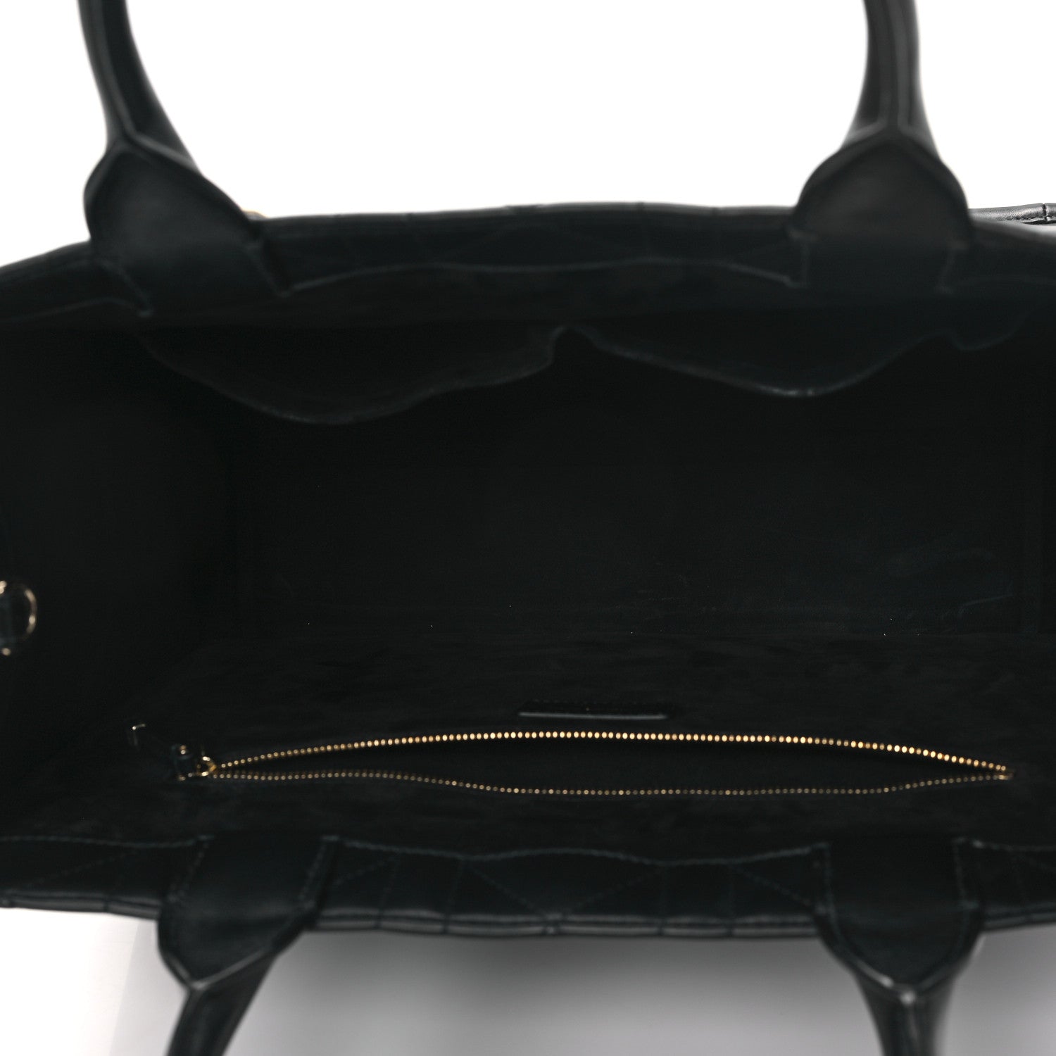 Christian Dior Calfskin Macro Cannage Medium Book Tote Black 5 of 10