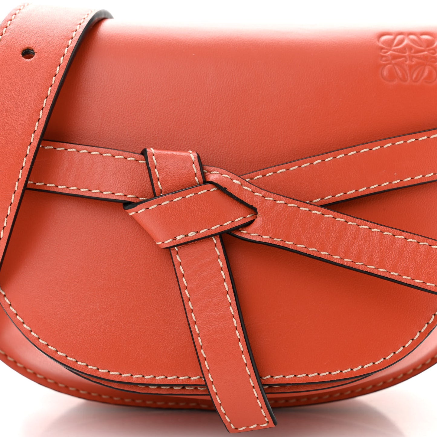 Calfskin Mini Gate Belt Bag Orange
