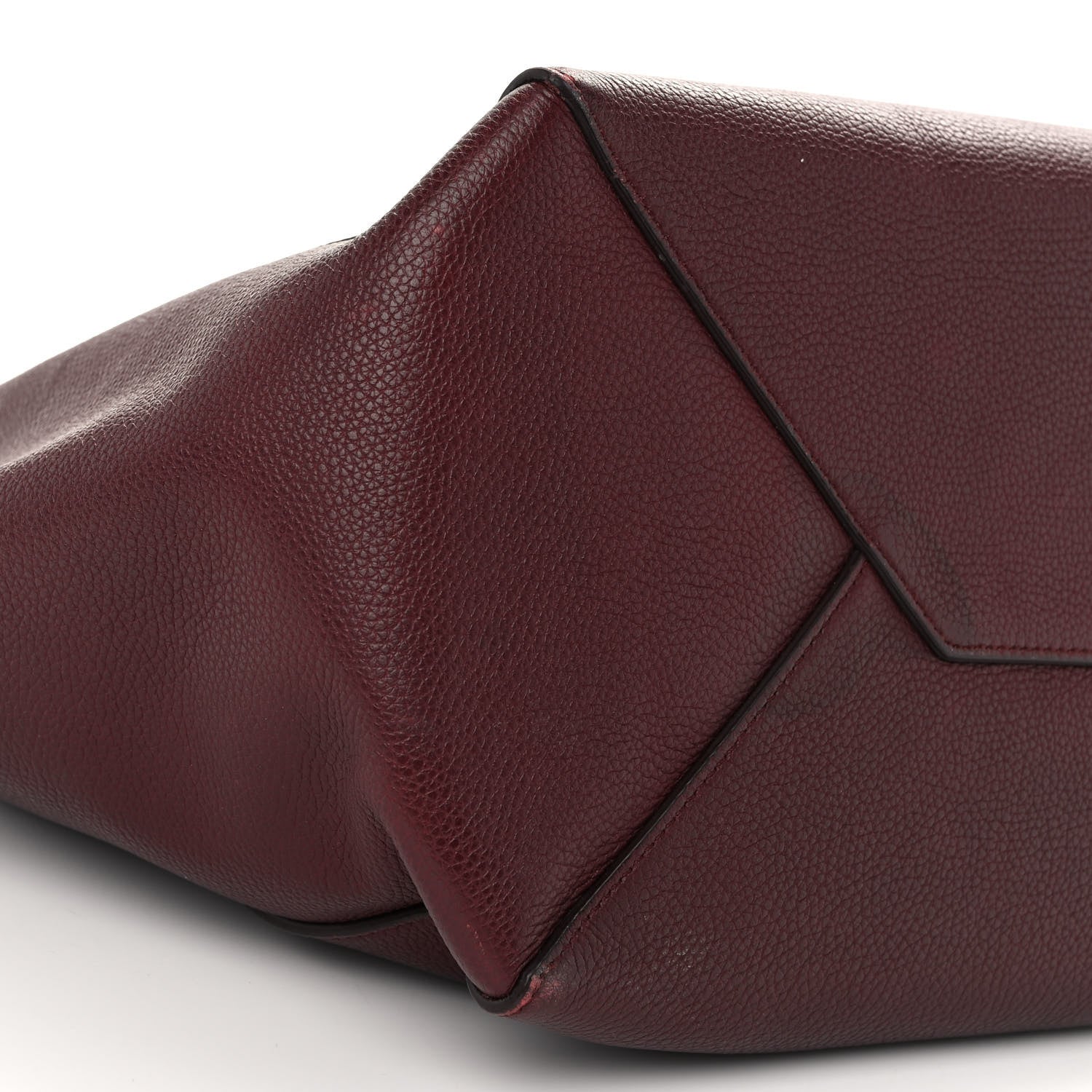 Celine Soft Grained Calfskin Small Belt Cabas Phantom Burgundy 15 of 19