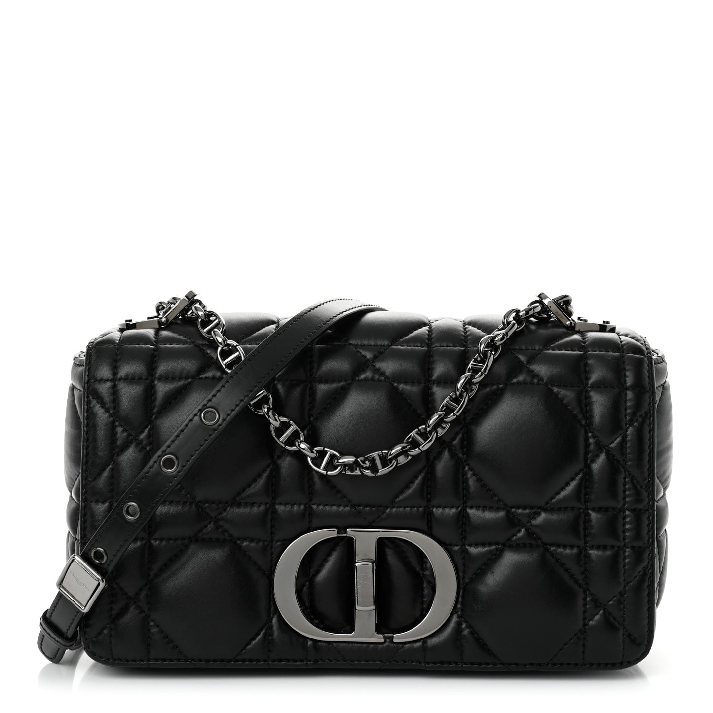 Calfskin Macrocannage Medium Caro Bag Black
