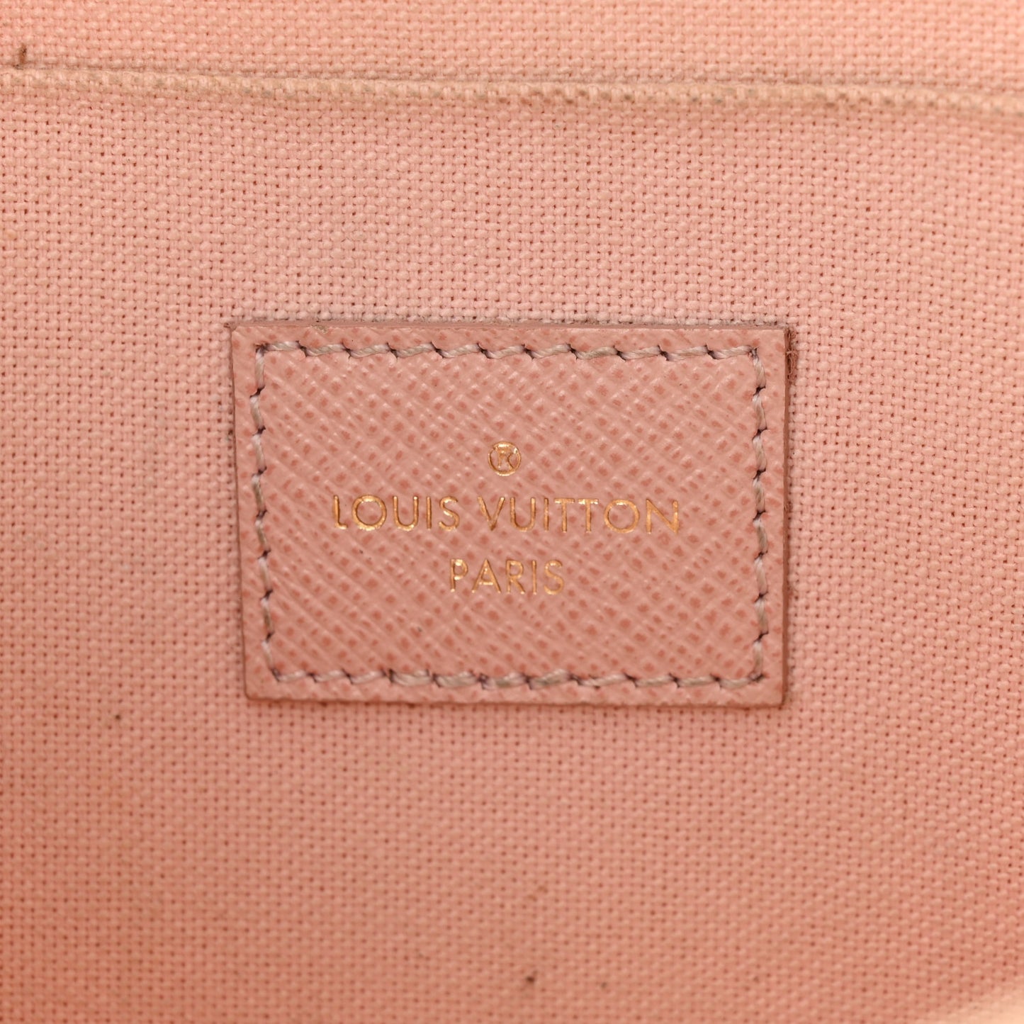 Damier Azur Pochette Felicie Chain Wallet Rose Ballerine