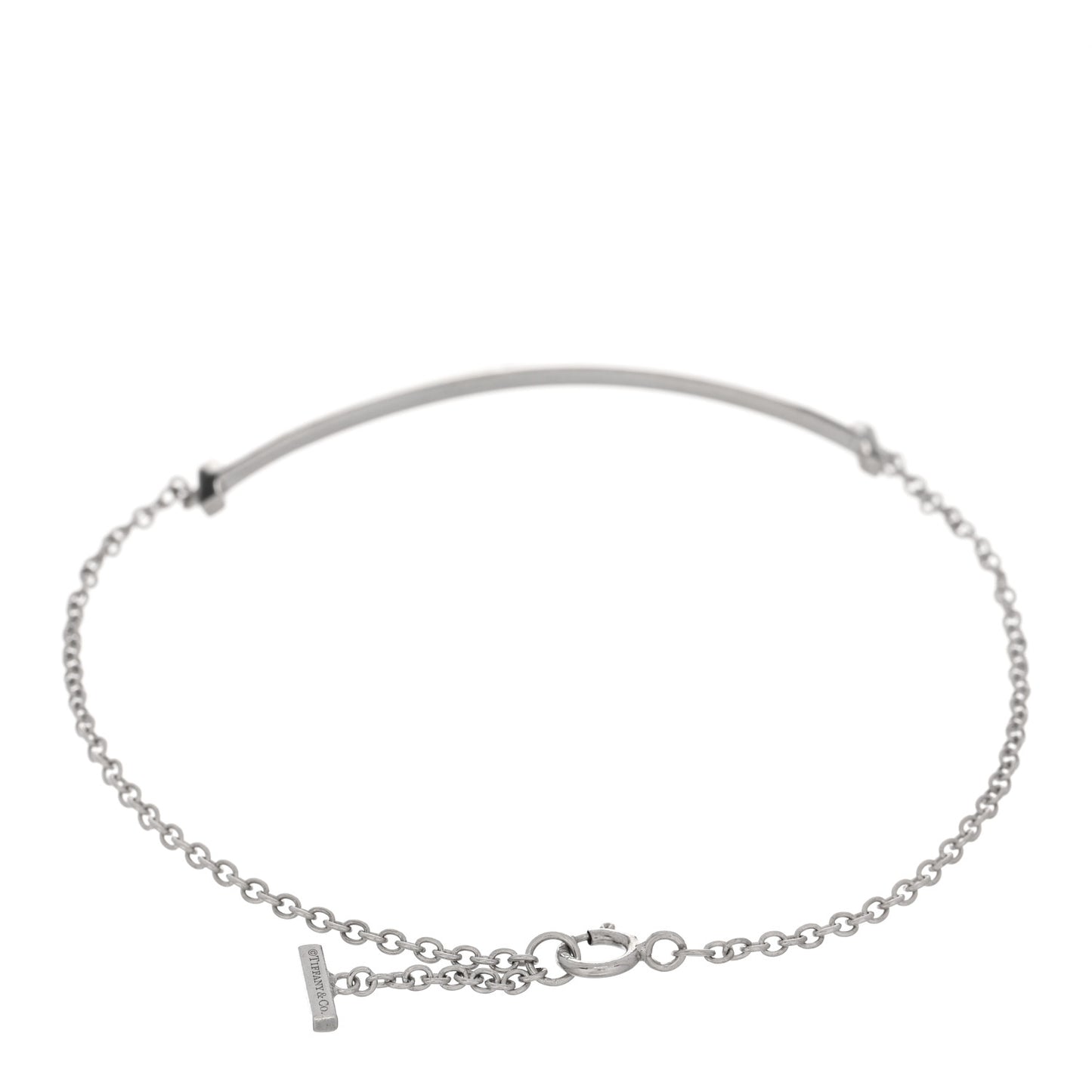 18K White Gold T Smile Bracelet
