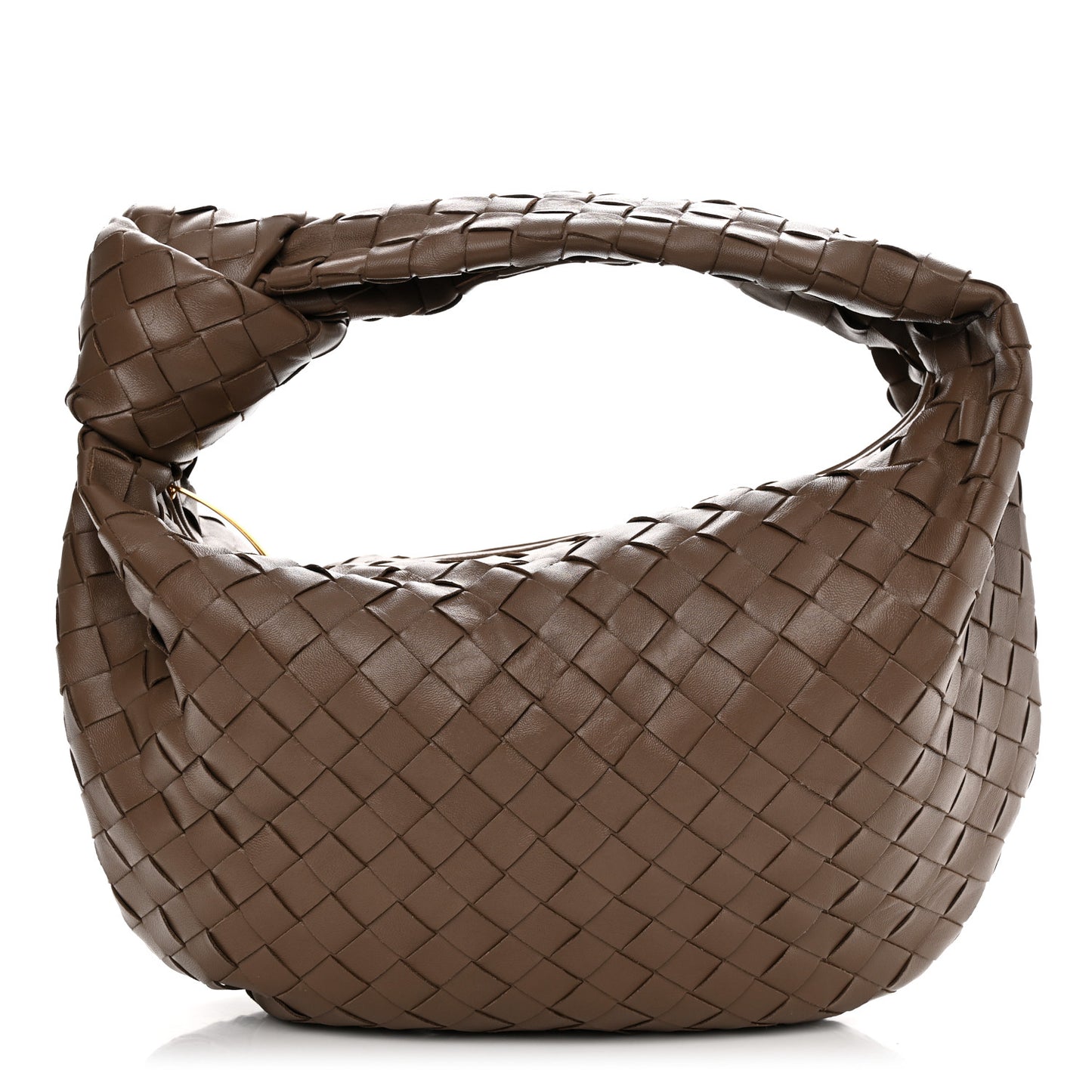 Nappa Intrecciato Teen Jodie Hobo Dark Taupe
