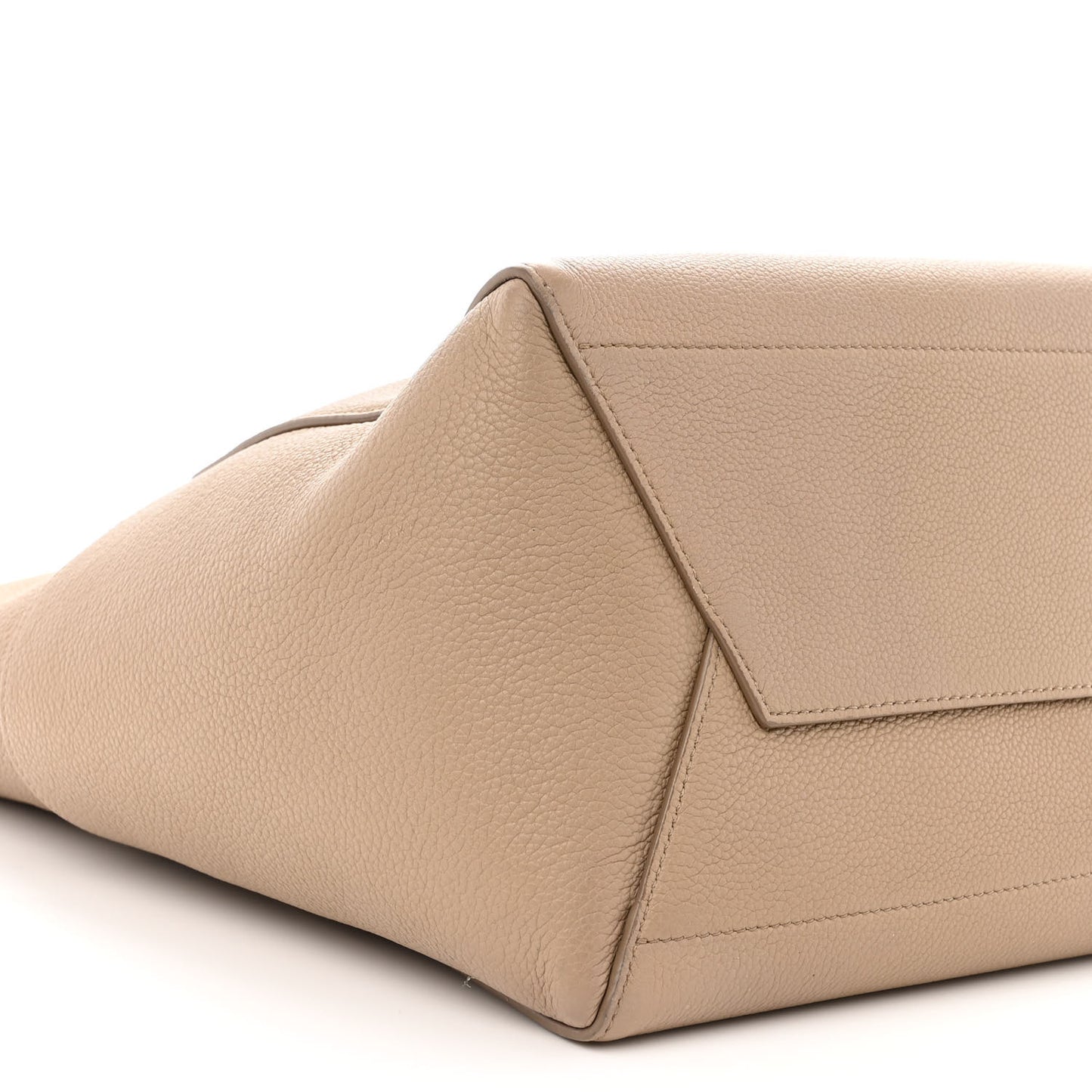Soft Grained Calfskin Sangle Bucket Bag Dune