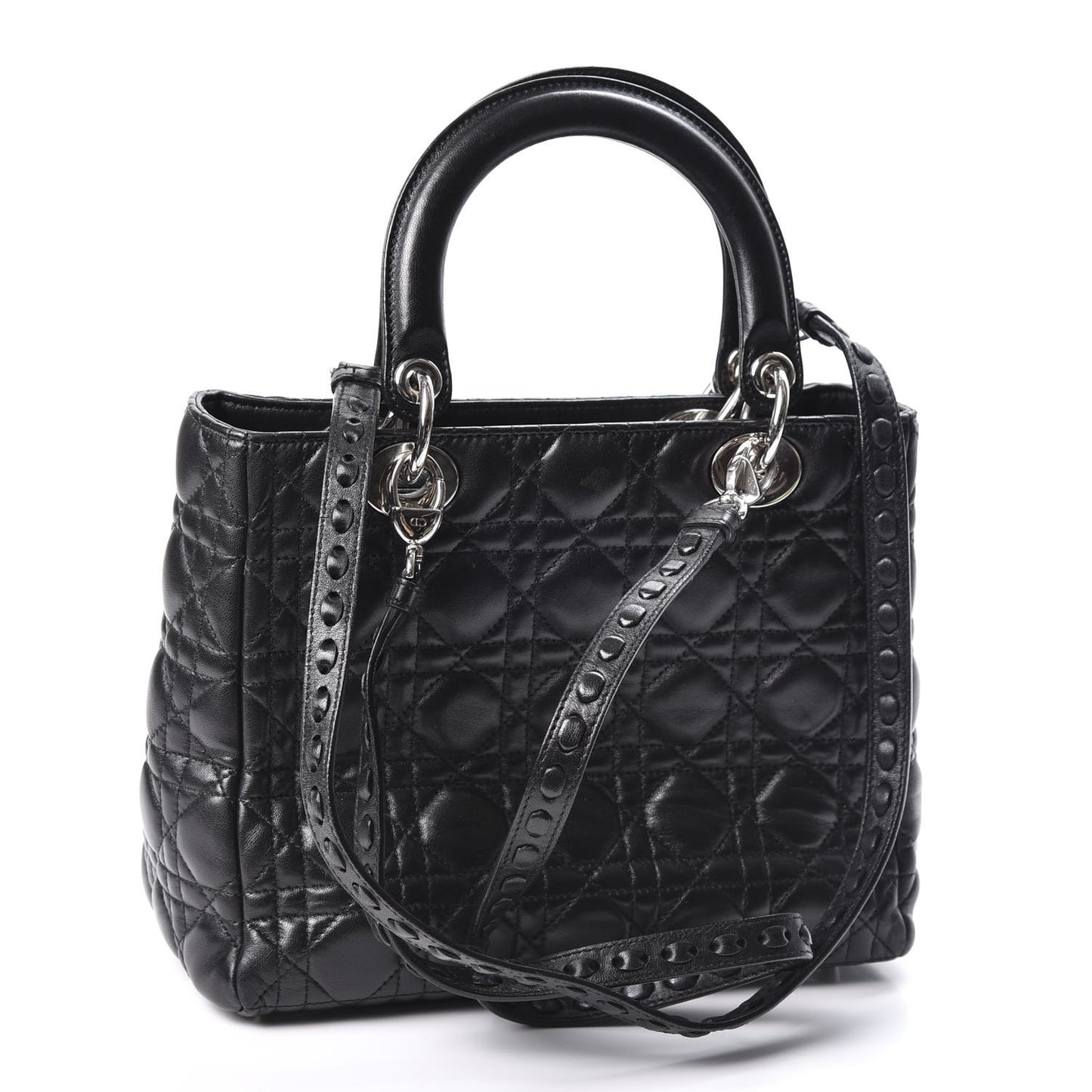 Lambskin Cannage Medium Lady Dior Black