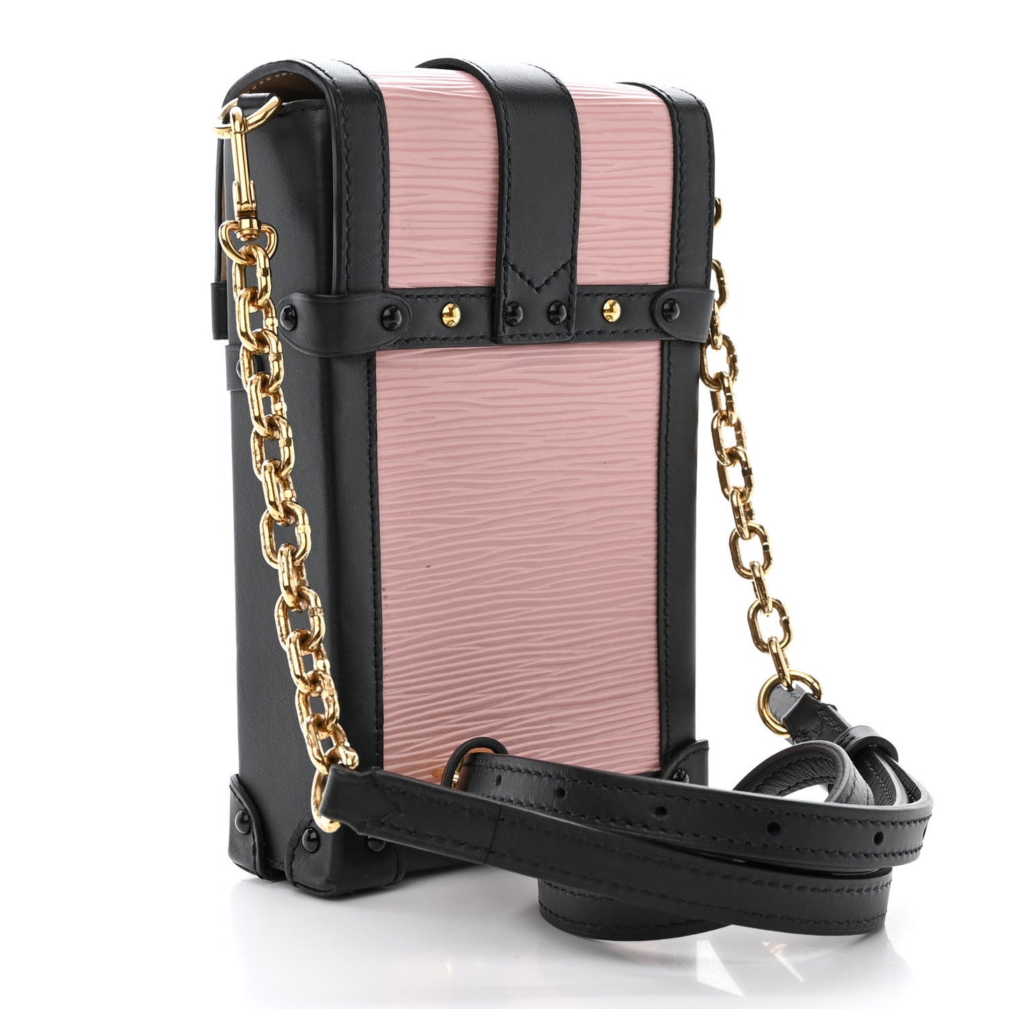 Epi Pochette Trunk Verticale Rose Ballerine