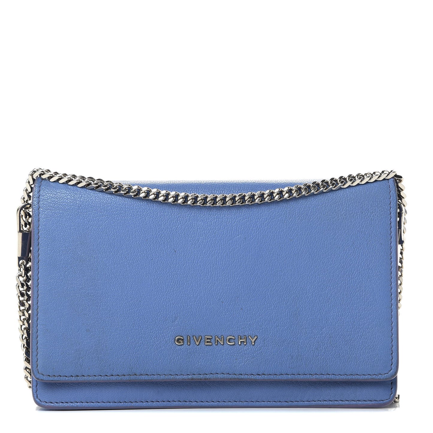 Sugar Goatskin Pandora Chain Wallet Blue