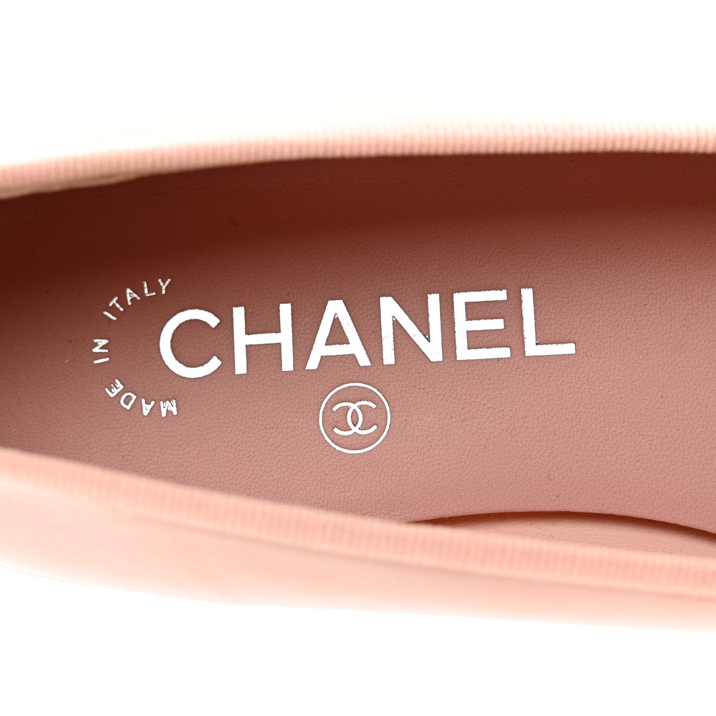 Lambskin Cap Toe CC Ballerina Flats 37 Light Pink Dark Pink