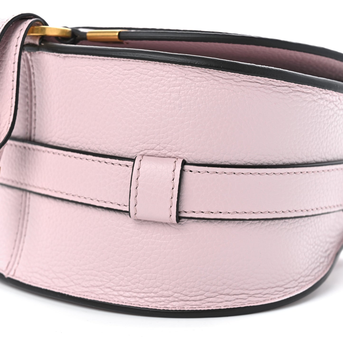 Grained Calfskin Small Marcie Saddle Bag Misty Lavender