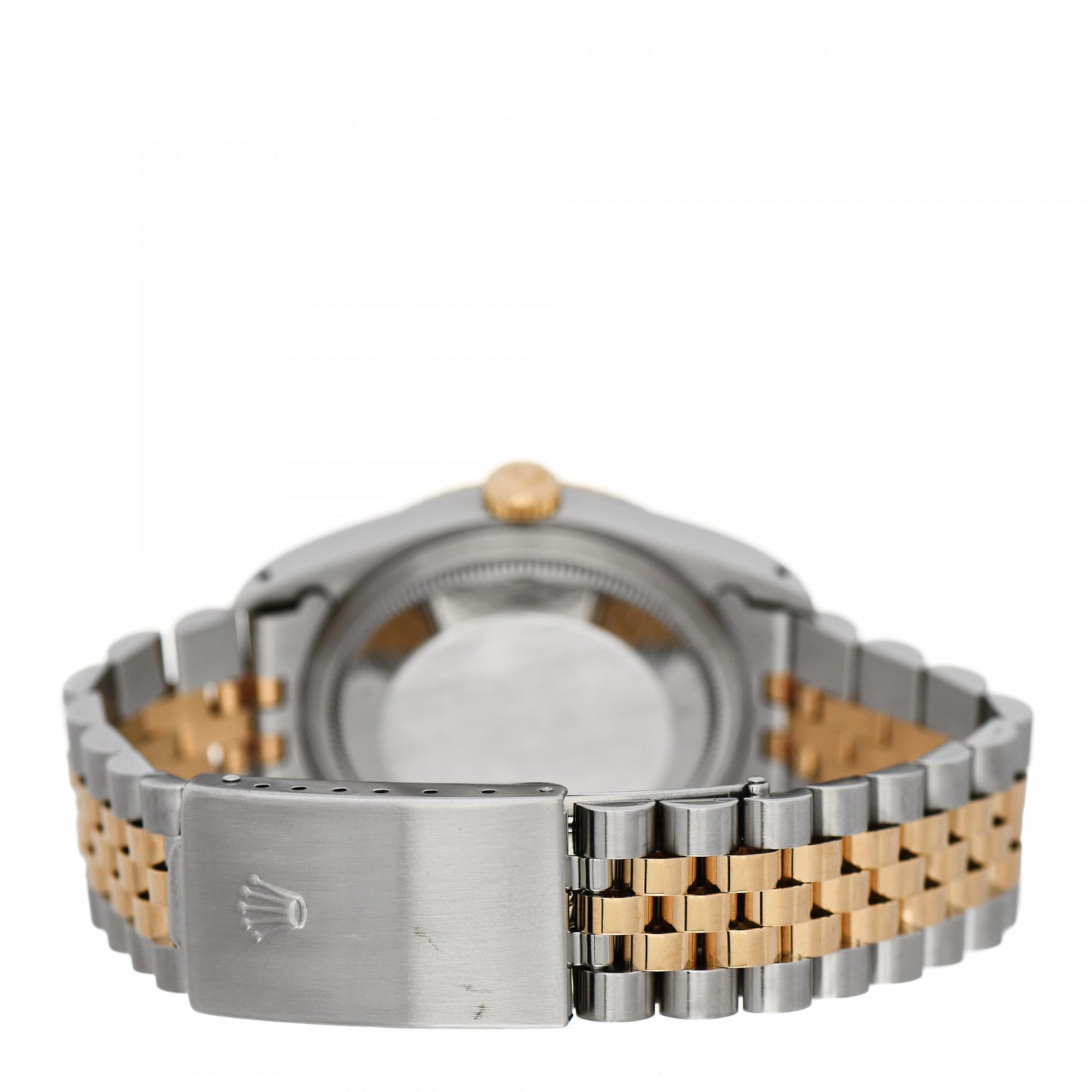 Stainless Steel 18K Yellow Gold Diamond 36mm Oyster Perpetual Datejust Watch Blue 16233