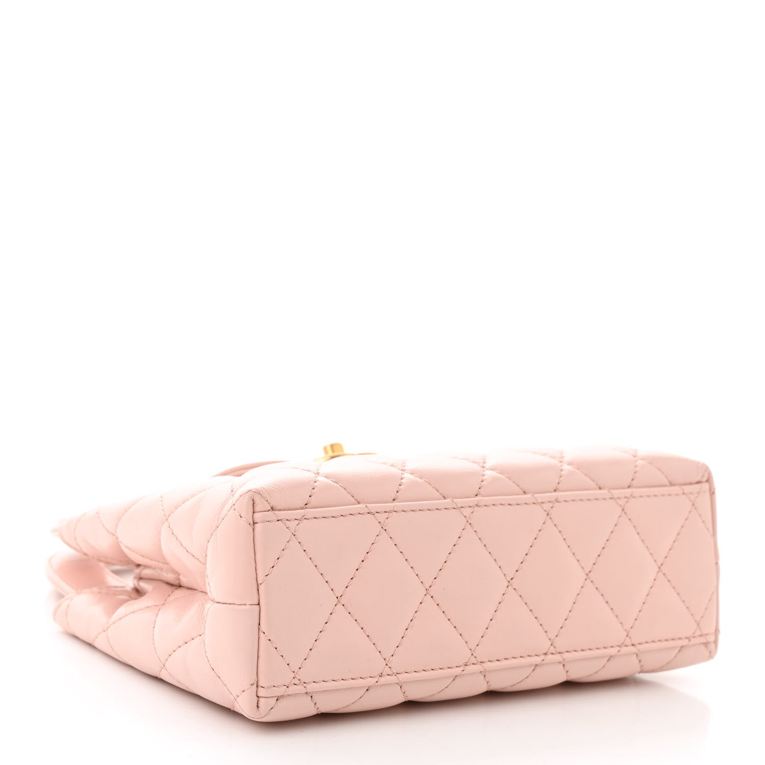 Chanel Shiny Aged Calfskin Quilted Nano Kelly Shopper Light Pink 4 of 11