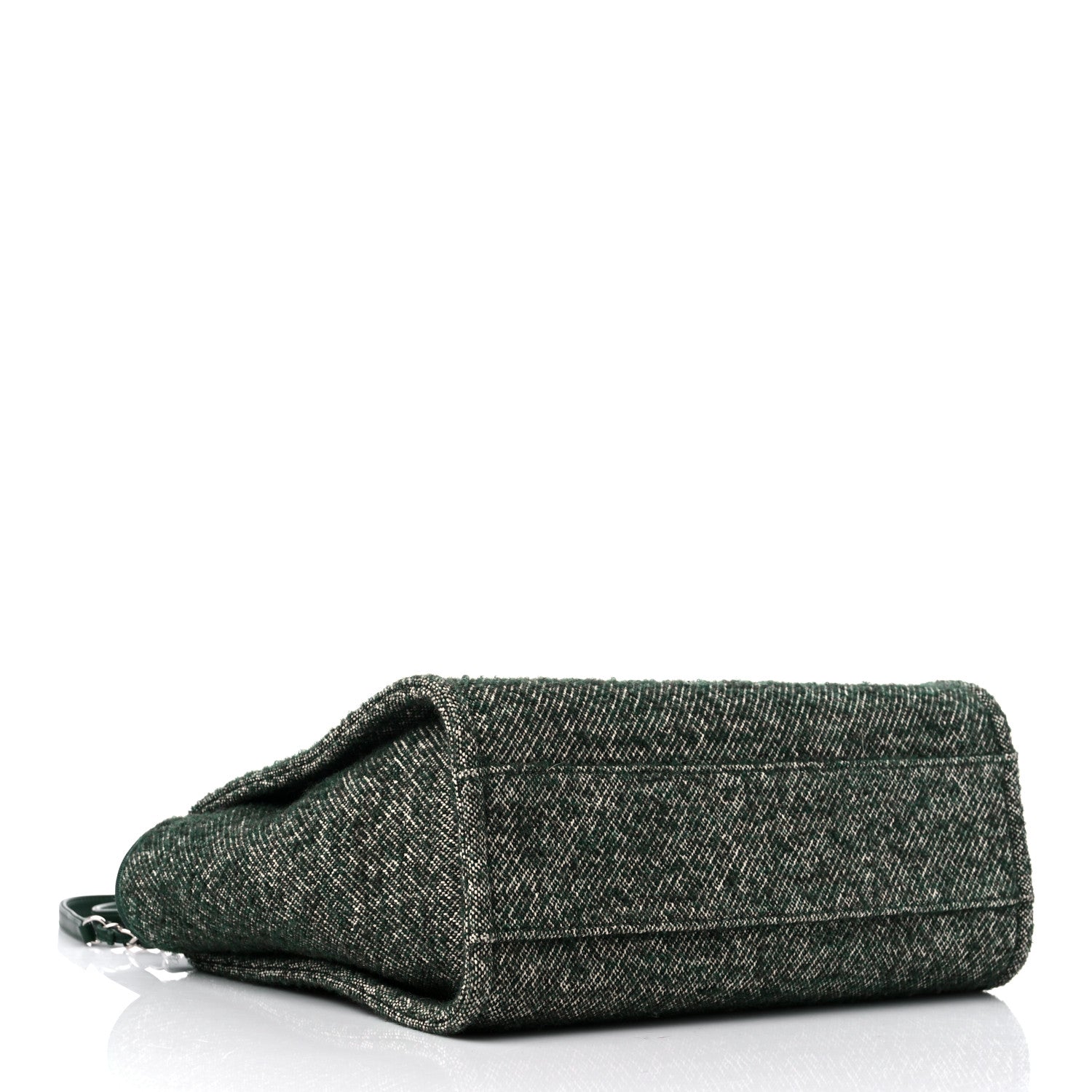 Chanel Mixed Fibers Calfskin Small Deauville Tote Green 4 of 9