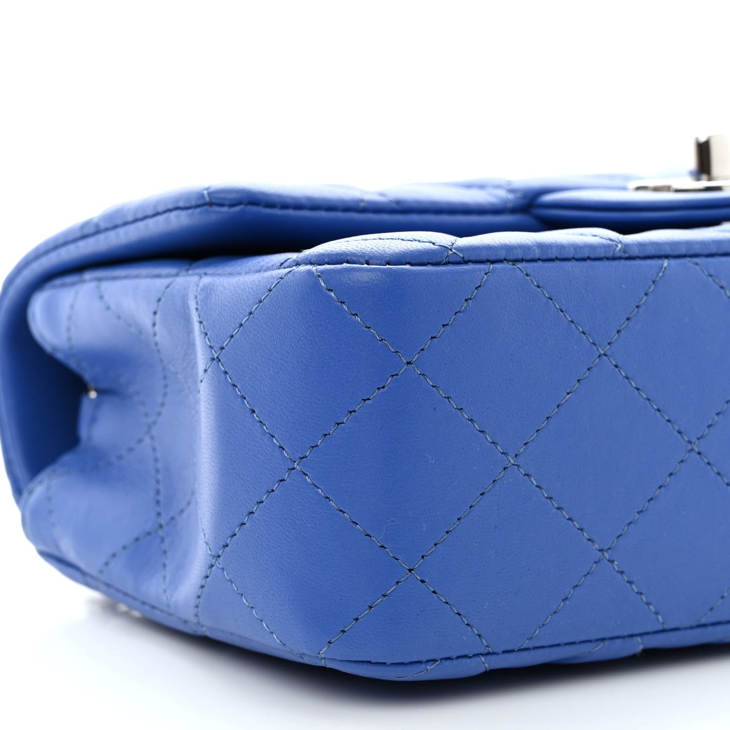 Lambskin Quilted Mini Rectangular Flap Royal Blue
