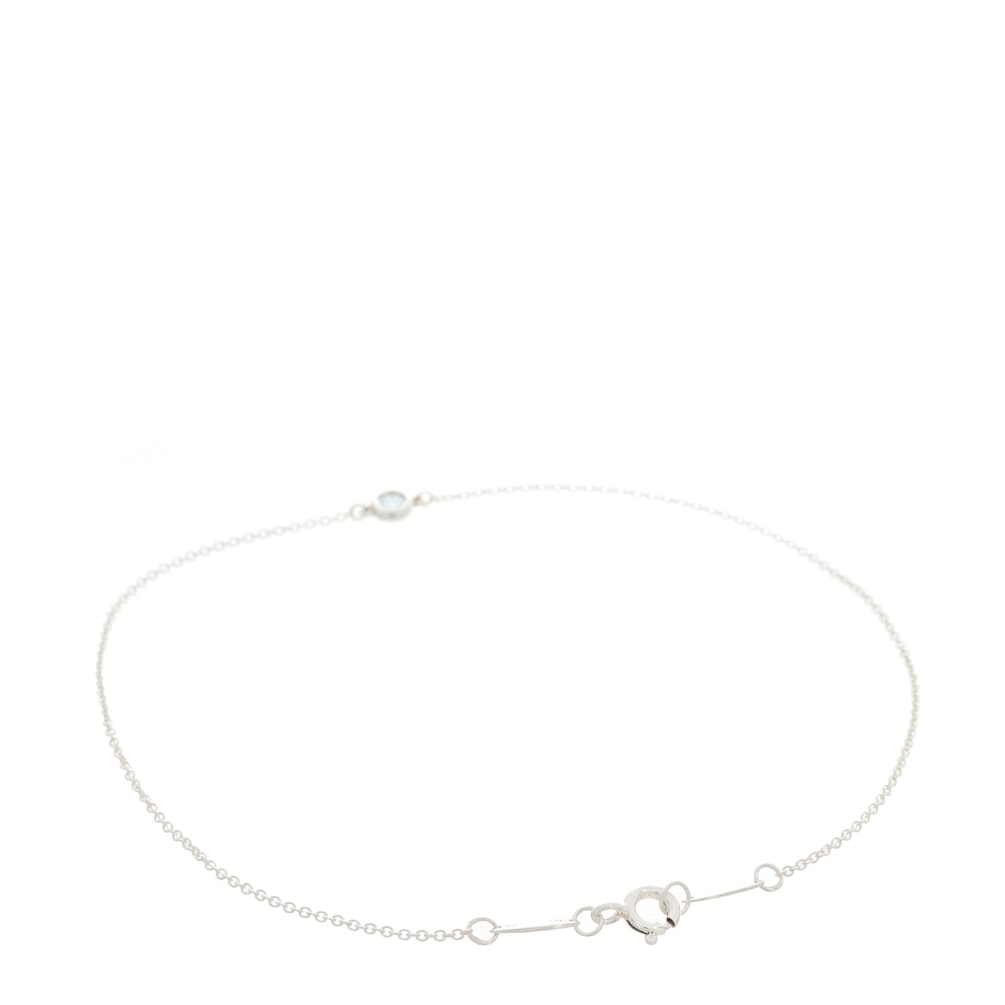 Sterling Silver Aquamarine Elsa Peretti Color By The Yard Bracelet