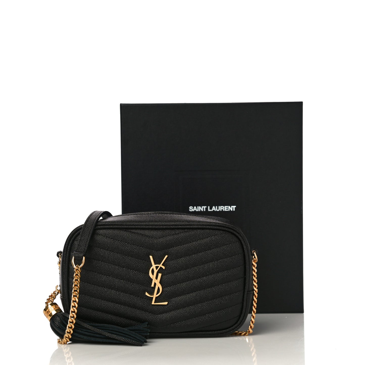 Grain De Poudre Matelasse Monogram Mini Lou Camera Bag Black
