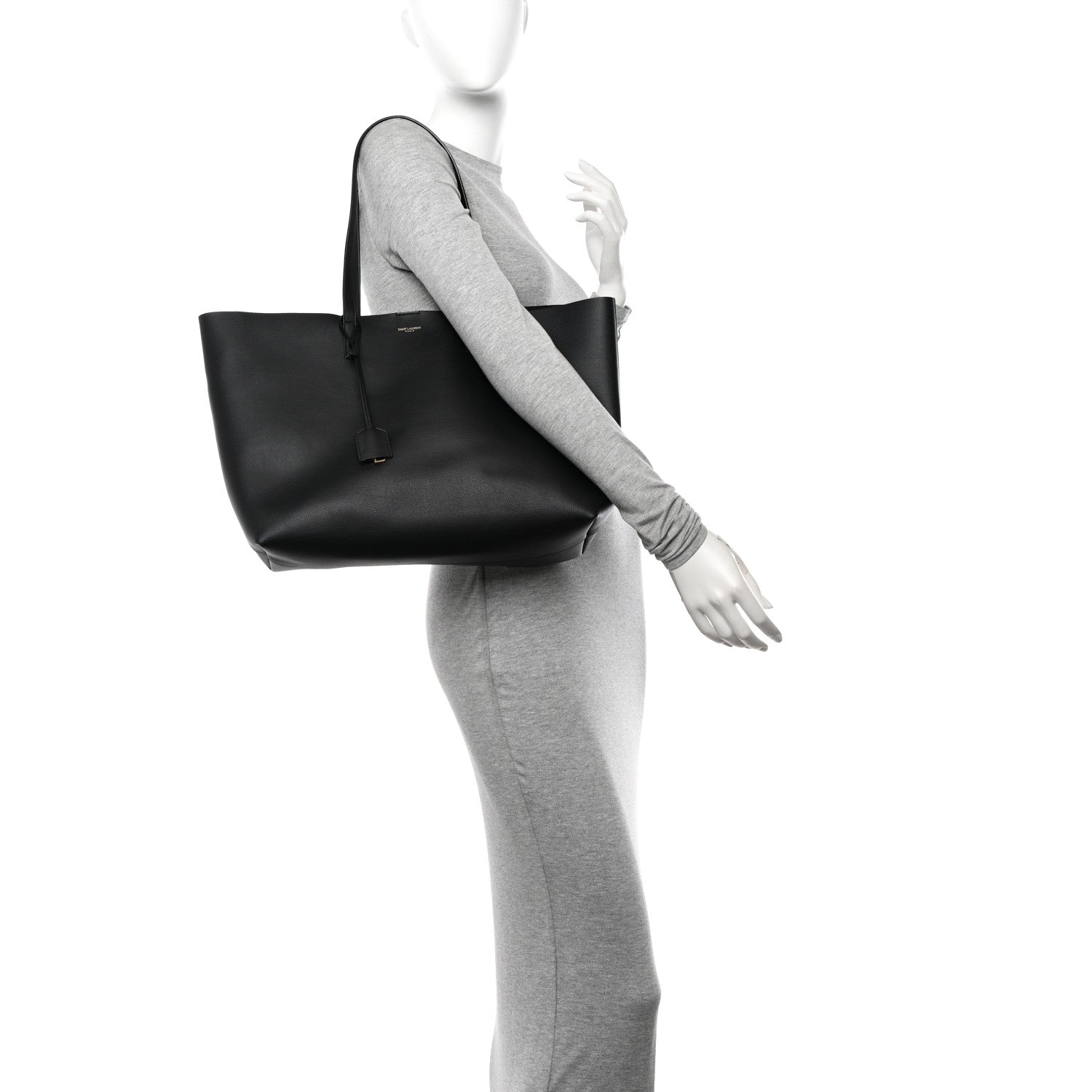 Saint Laurent Calfskin Large Shopping Tote Black 2 of 13