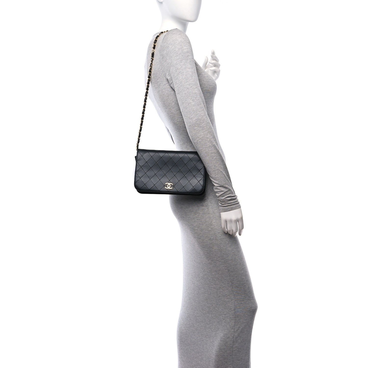 Chanel Lambskin Quilted Small Single Flap Black 2 of 11