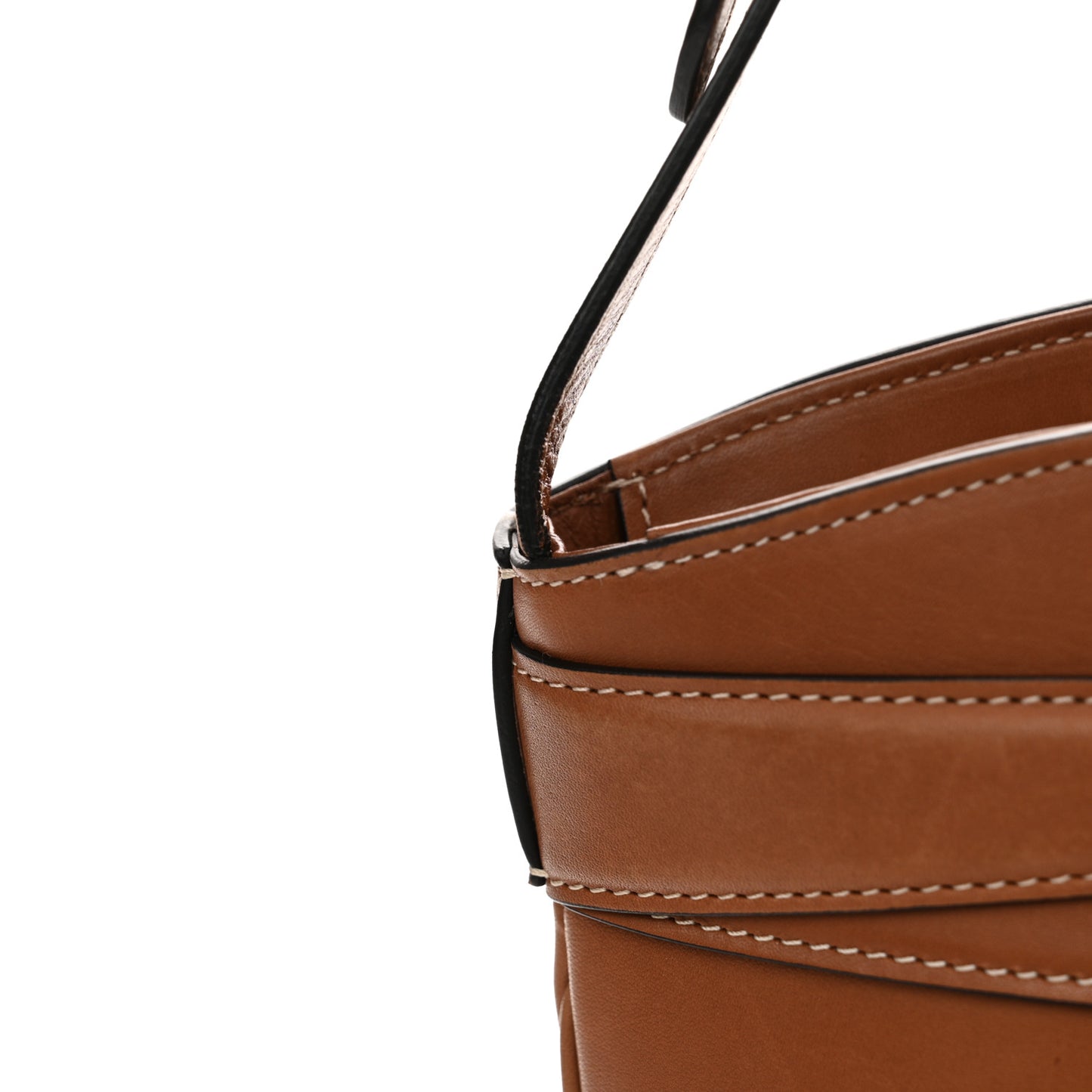 Natural Calfskin Crecy Bucket Bag Tan