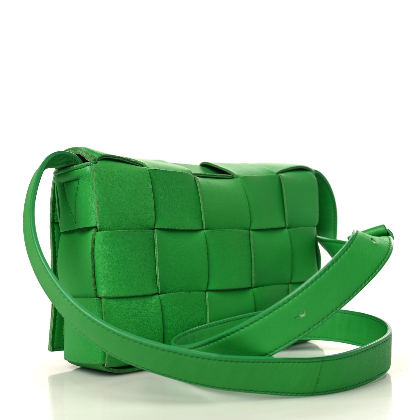 Lambskin Maxi Intrecciato Cassette Crossbody Bag Parakeet