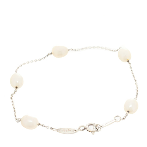 Sterling Silver Freshwater Cultured Pearl Elsa Peretti Pearls By The Yard Bracelet
