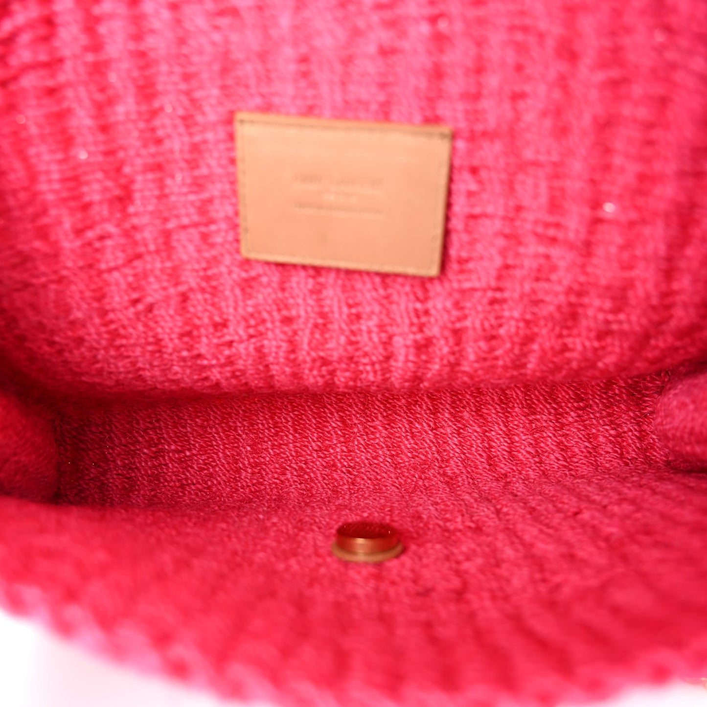 Raffia Medium Monogram Kate Satchel Pink
