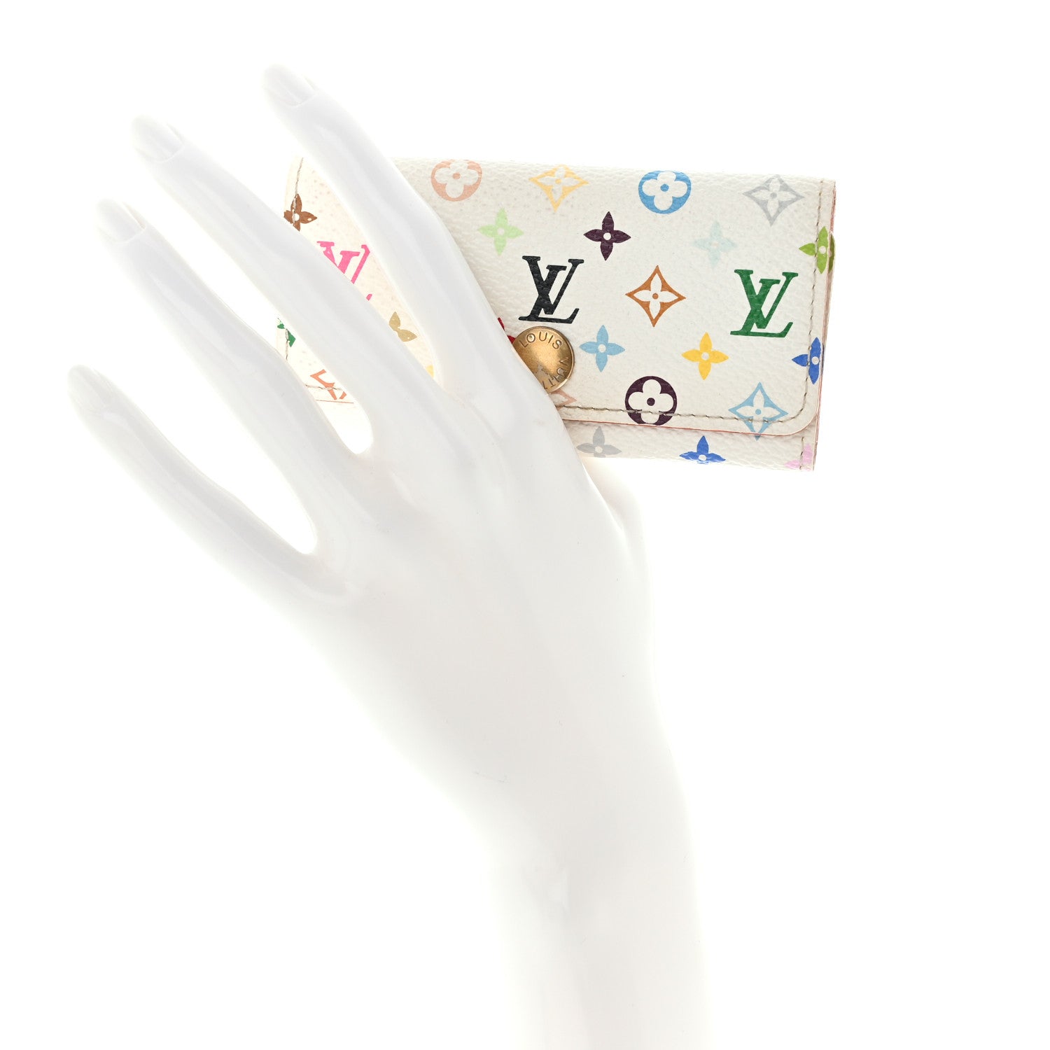 Louis Vuitton Monogram Multicolor Multicles 4 Key Holder White 2 of 15