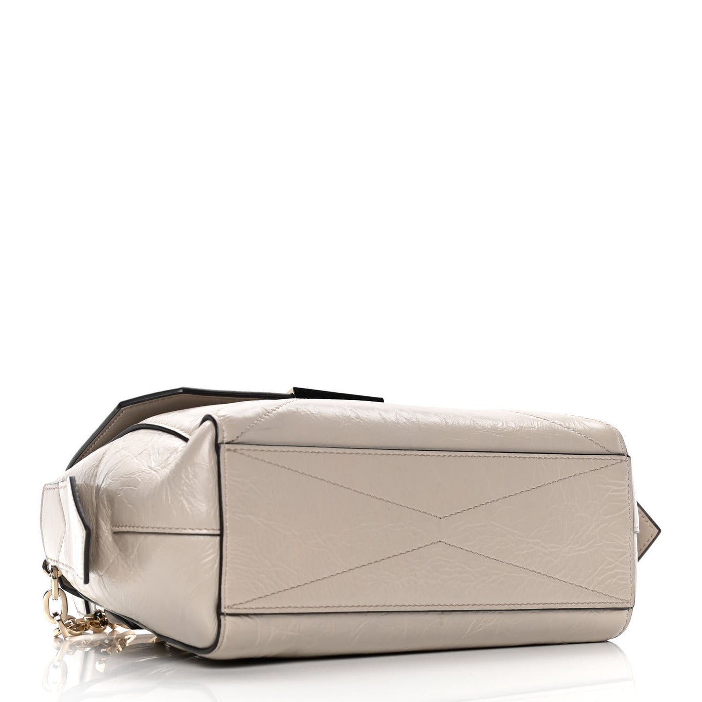 Creased Patent Calfskin Small ID Flap Dune